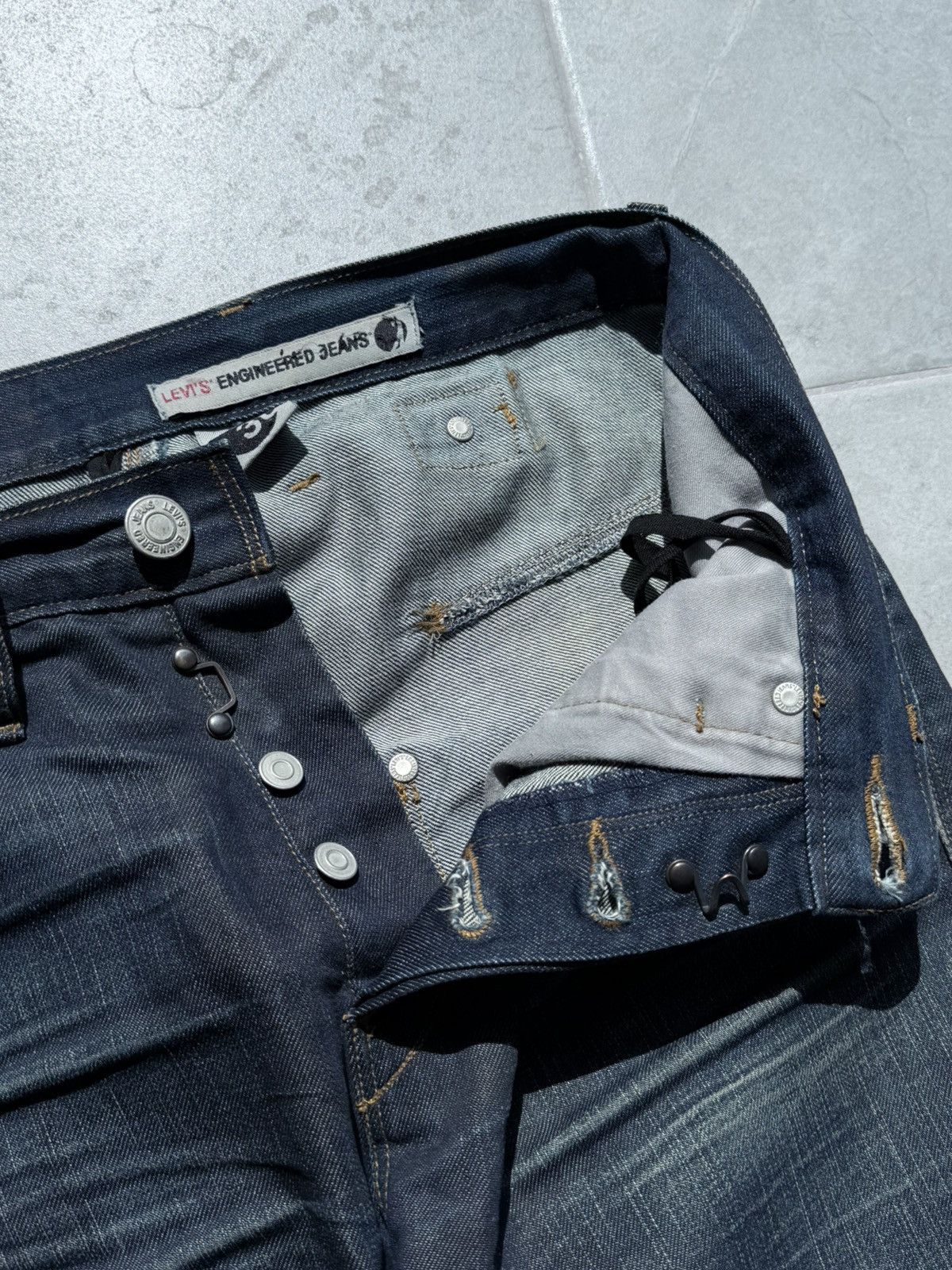 Levi's Levis Engineered Buckle Back Twisted Washed Denim Jeans Size US 30 / EU 46 - 9 Thumbnail