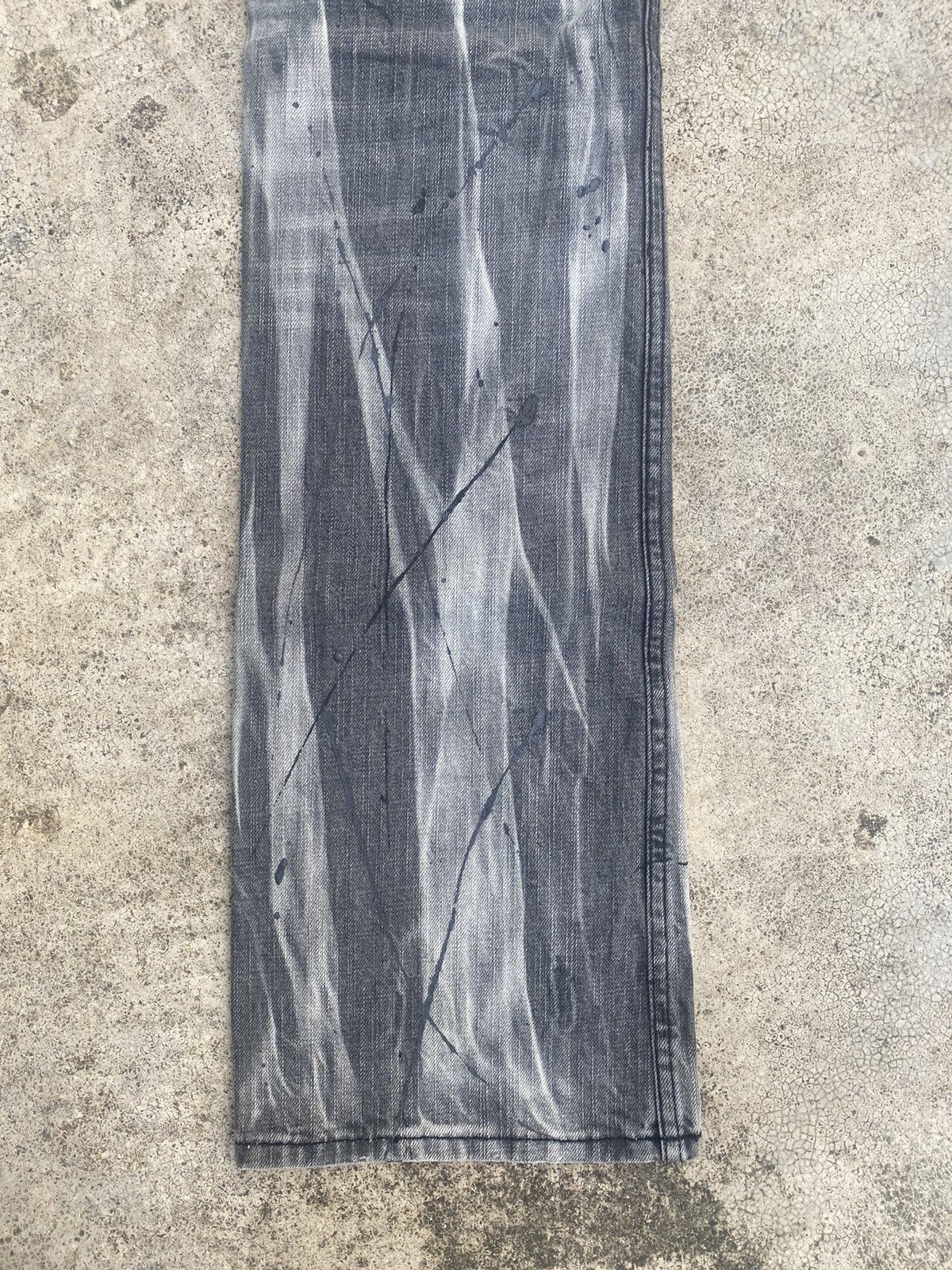 If Six Was Nine × Japanese Brand Flare Jeans Sorridere Honeycomb Painted Splash Size US 32 / EU 48 - 16 Thumbnail