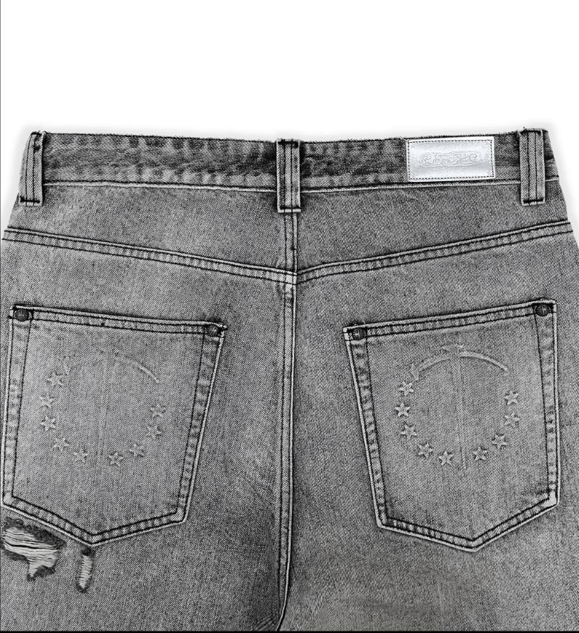 Other Y2K White Washed Distressed Wide Leg jeans Size US 34 / EU 50 - 4 Thumbnail