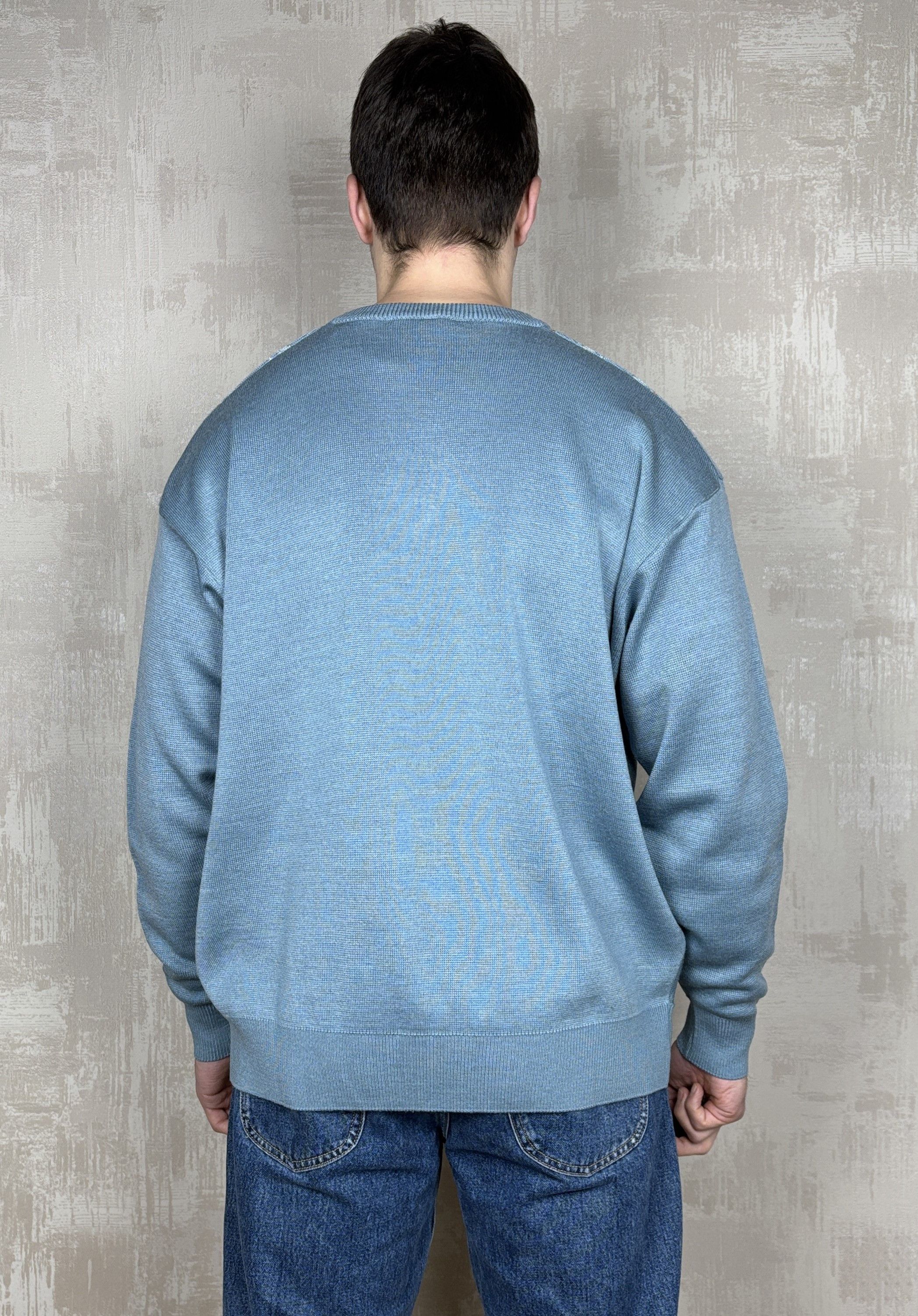 Gabicci Gabicci V-neck Sweater Wool Acrylic Chambray Color Size US XL / EU 56 / 4 - 12 Thumbnail