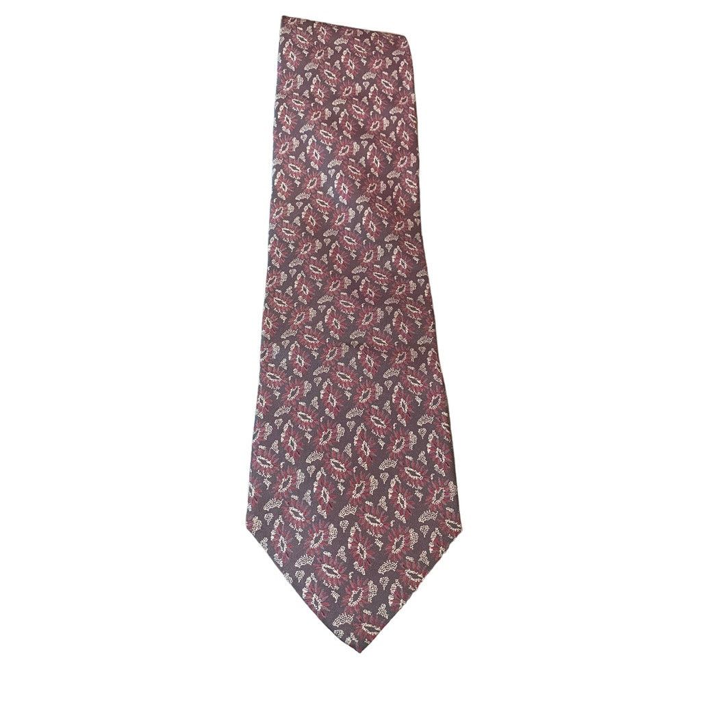 Giorgio Armani GIORGIO ARMANI Printed Floral Silk Tie Burgundy Size ONE SIZE - 1 Thumbnail