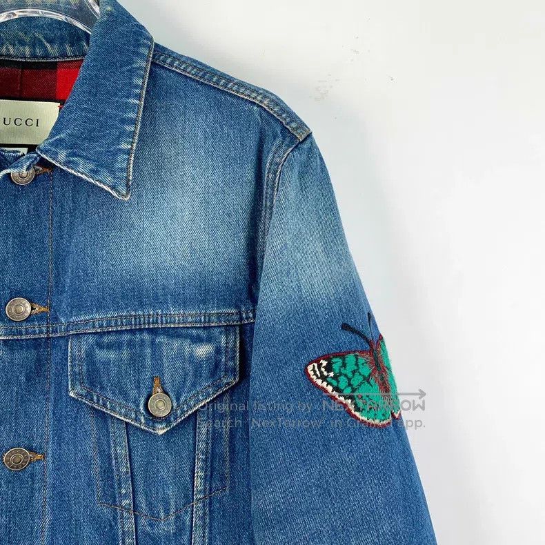 Gucci Gucci Blue tiger head embroidered cotton lapel single-brea Size US S / EU 44-46 / 1 - 3 Thumbnail