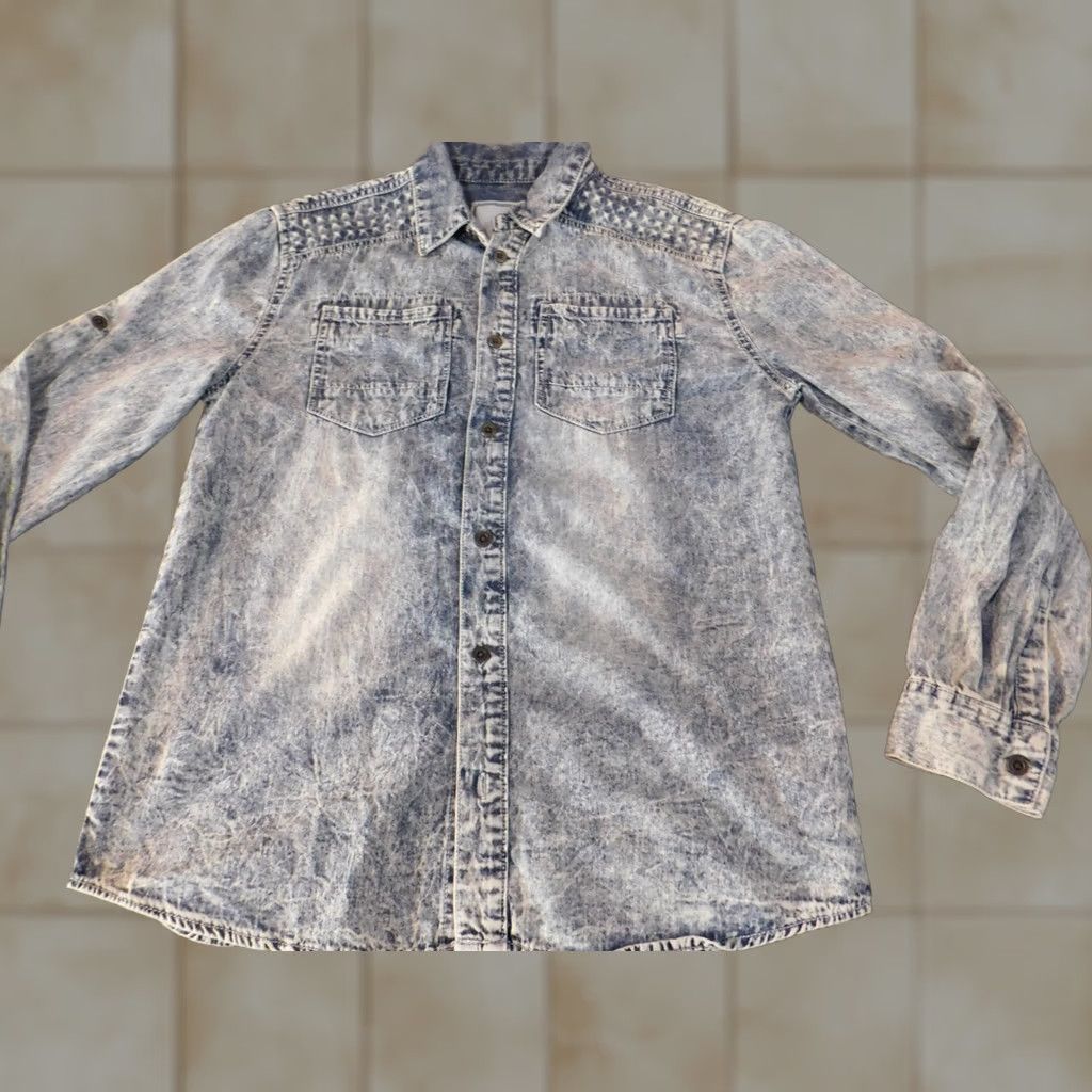 Akademiks VINTAGE Akademiks Denim Shirt Womens Large Blue Jeans Retro Button-Up Hip-Hop Vintage Size L / US 10 / IT 46 - 1 Thumbnail