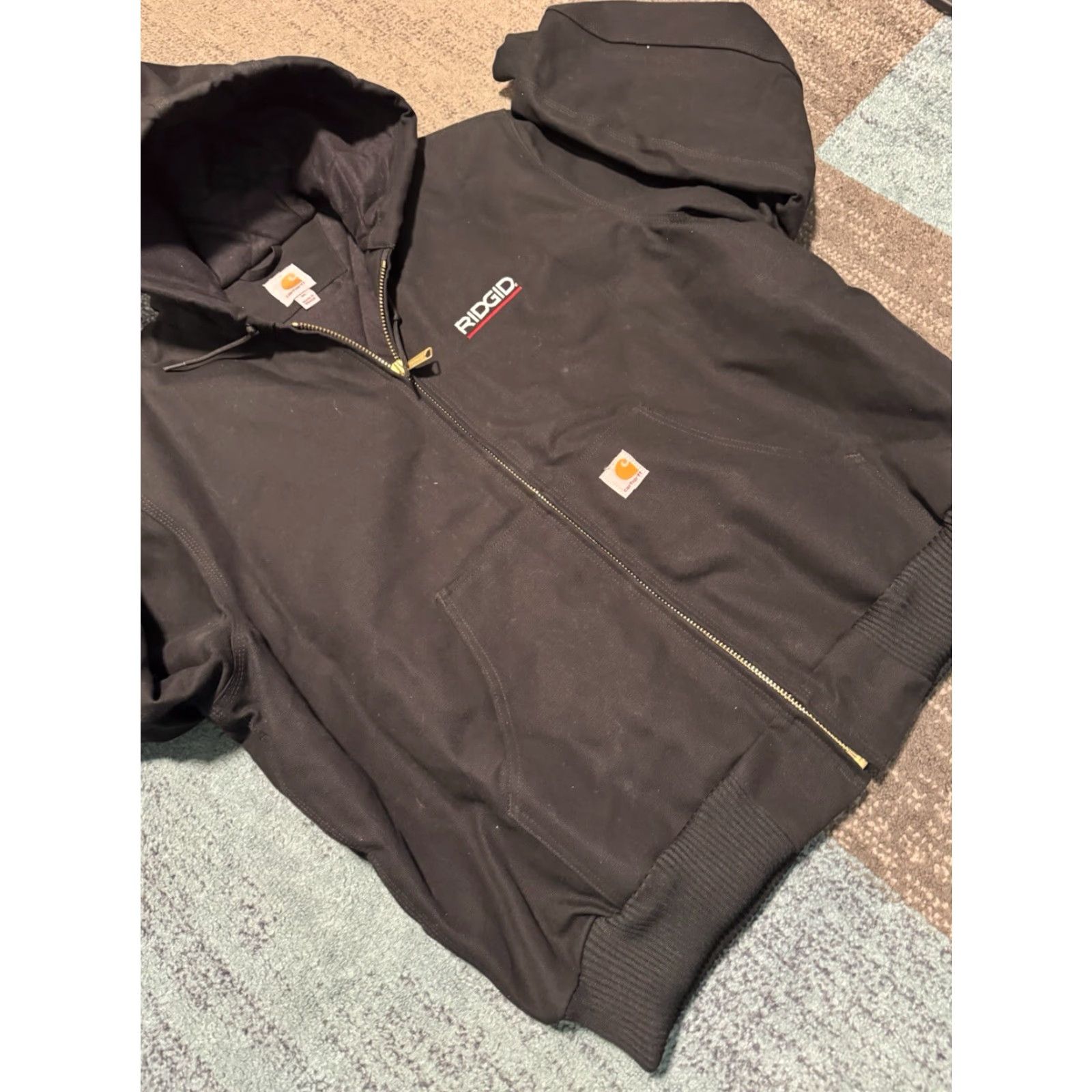 Carhartt Carhartt Jacket Mens XL Canvas Duck Quilted Lining 103940 Black RIGID Logo Size US XL / EU 56 / 4 - 3 Thumbnail