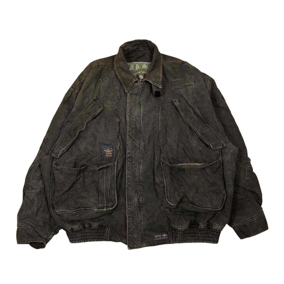 Japanese Brand 🔥VINTAGE BONDAGE BIKER BOMBER JACKET FITZ ISSEY MIYAKE Size US L / EU 52-54 / 3 - 1 Thumbnail