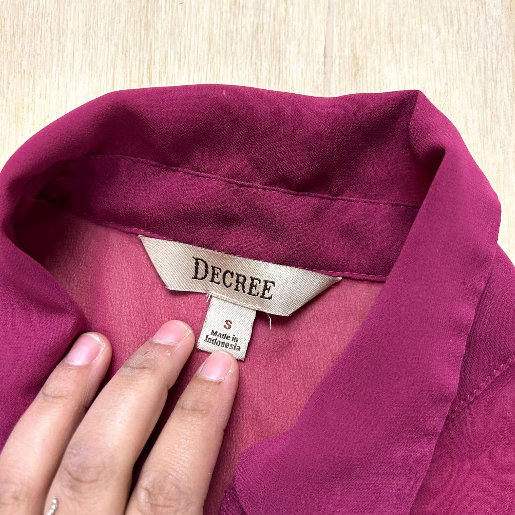 Decree Decree Y2K Blouse Womens Small Pink Sleeveless Sheer Chiffon Button Front Top Size S / US 4 / IT 40 - 3 Thumbnail