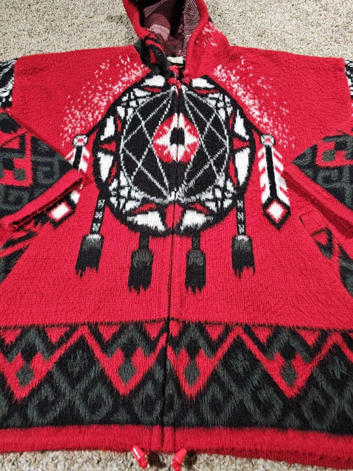 Designer Galeria Peguche HUASI wool Hood Fullzip Handmade sweater L Size US L / EU 52-54 / 3 - 2 Thumbnail