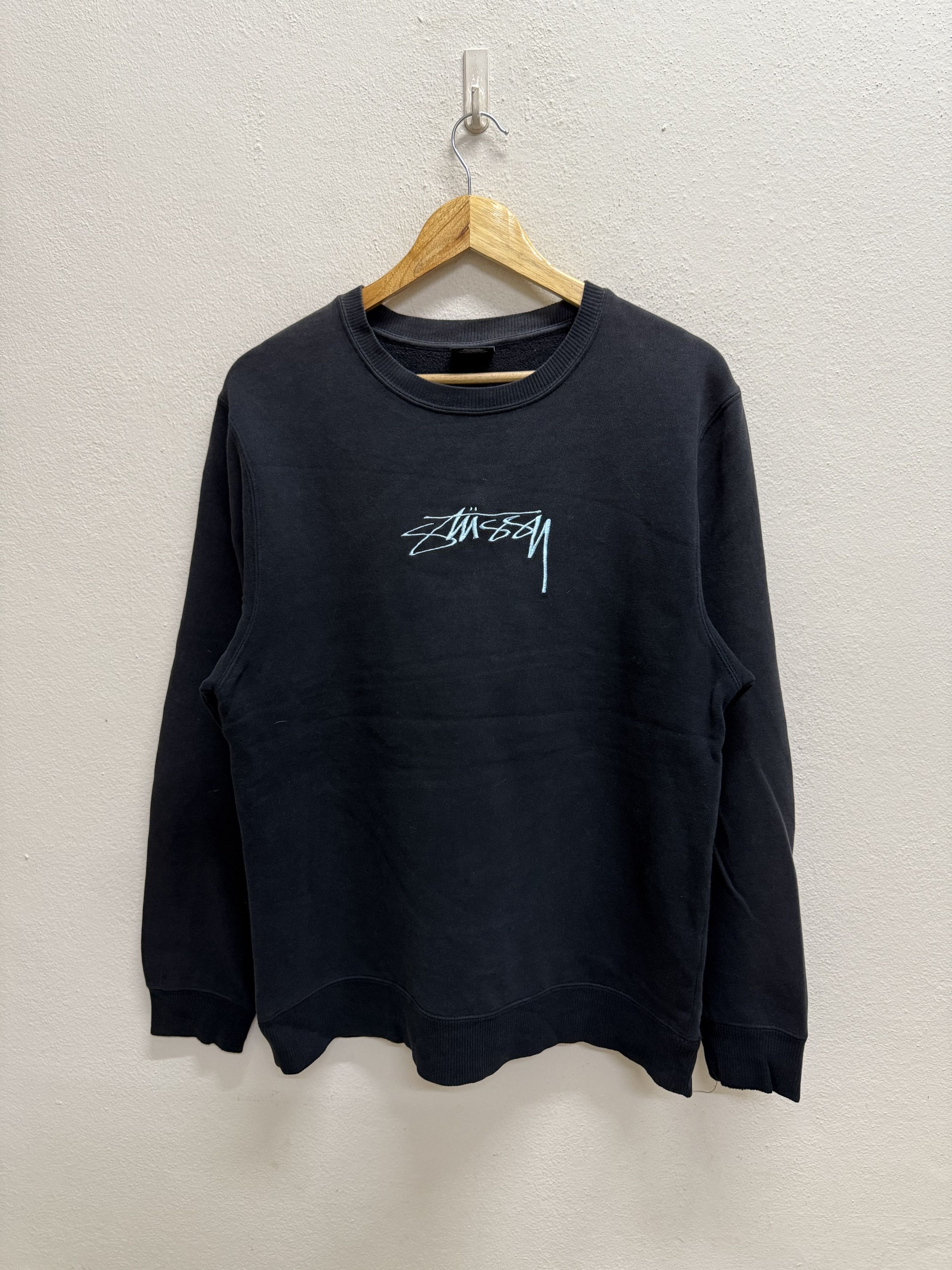Japanese Brand × Stussy Stussy Embroidered Center Logo Sweatshirt Size US M / EU 48-50 / 2 - 15 Thumbnail