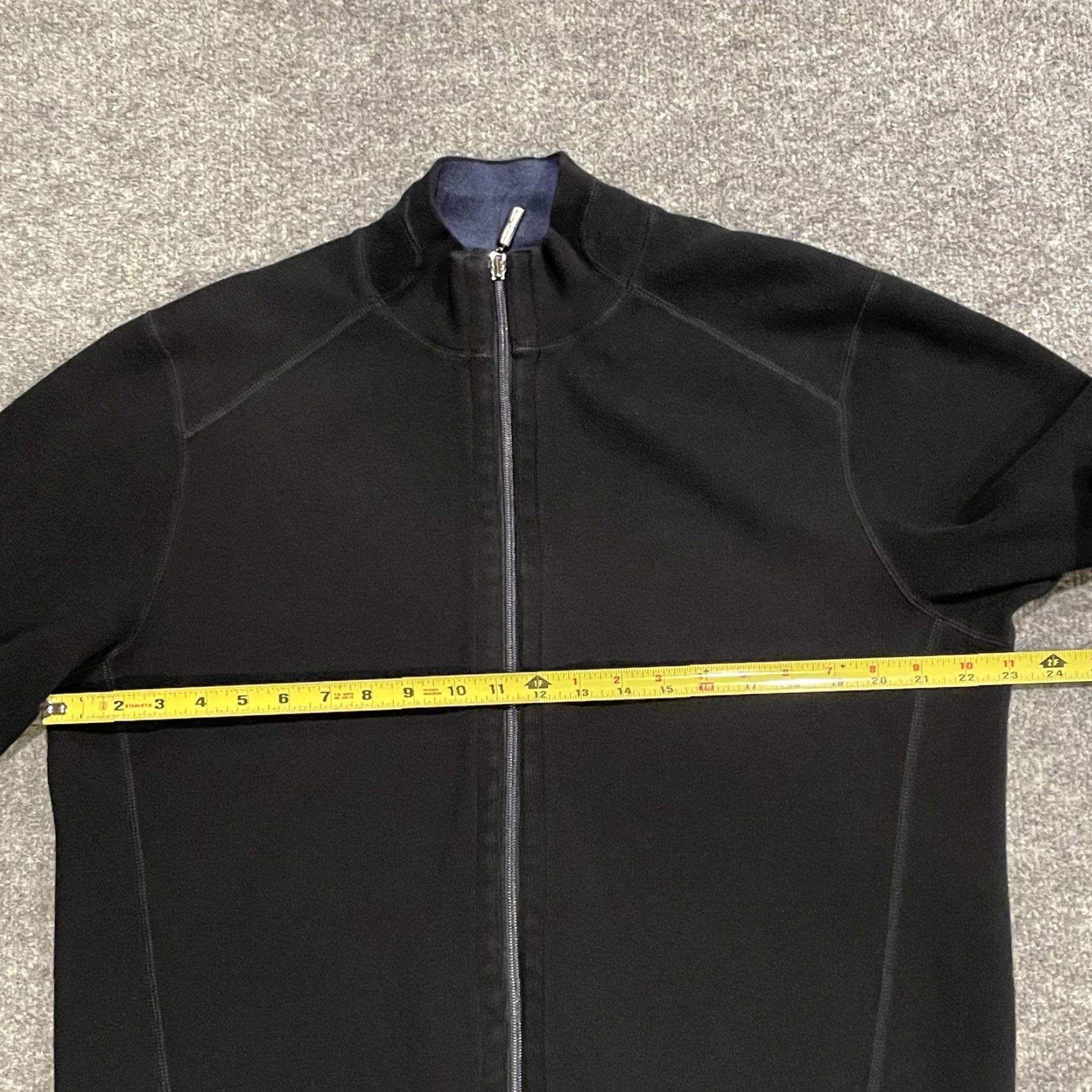 Tommy Bahama Tommy Bahama Jacket Mens Large Black Blue Reversible Knit Fullzip Size US L / EU 52-54 / 3 - 7 Thumbnail