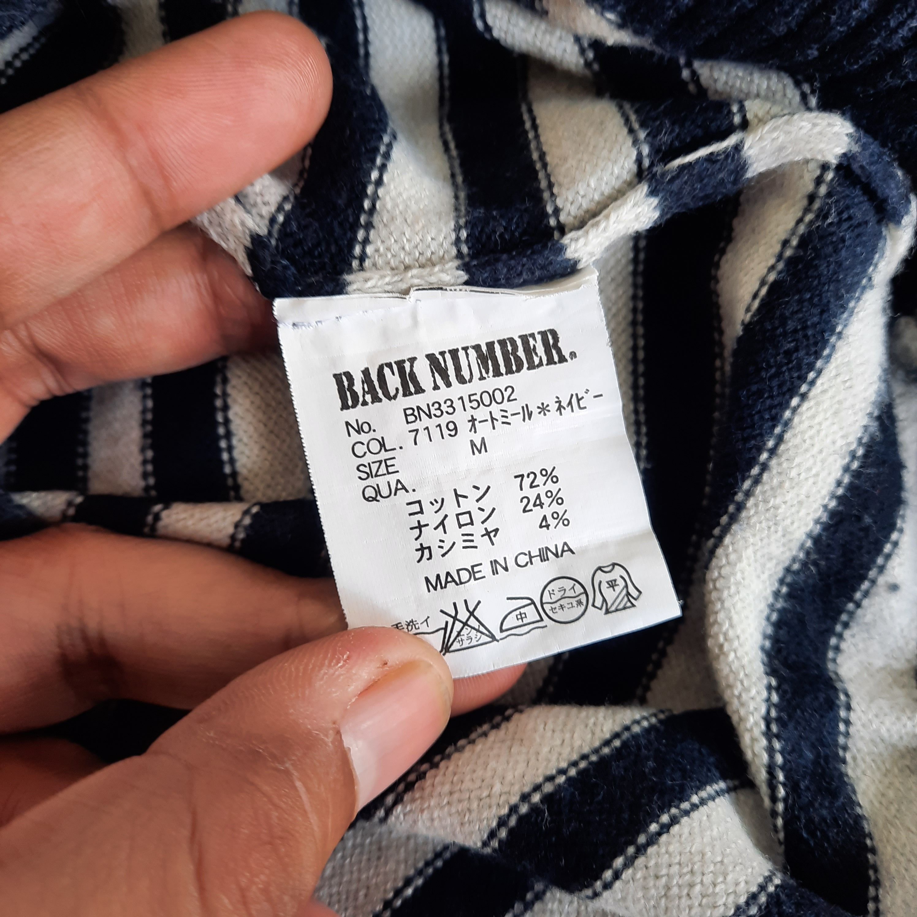Japanese Brand 🔥Japanese brand back number stripes jumper cardigan shirt Size US M / EU 48-50 / 2 - 4 Thumbnail