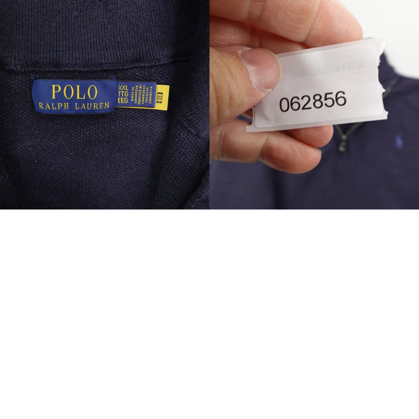 Polo Ralph Lauren Polo Ralph Lauren Sweater 2XL Blue 1/4 Zip Pullover Pony Logo Mock Neck Mens Size US XXL / EU 58 / 5 - 8 Thumbnail