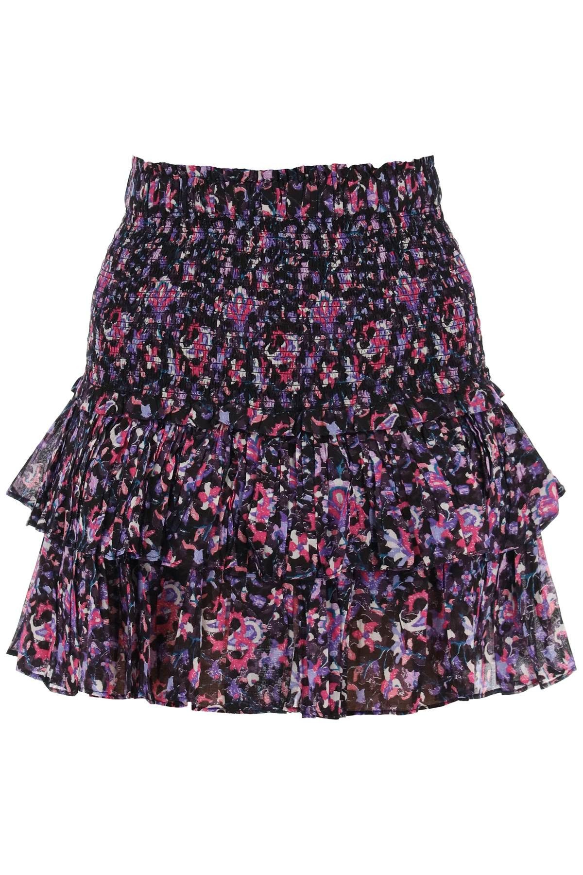 image of Isabel Marant Etoile 'naomi' Organic Cotton Mini Skirt in Midnight Pink, Women's (Size 26)