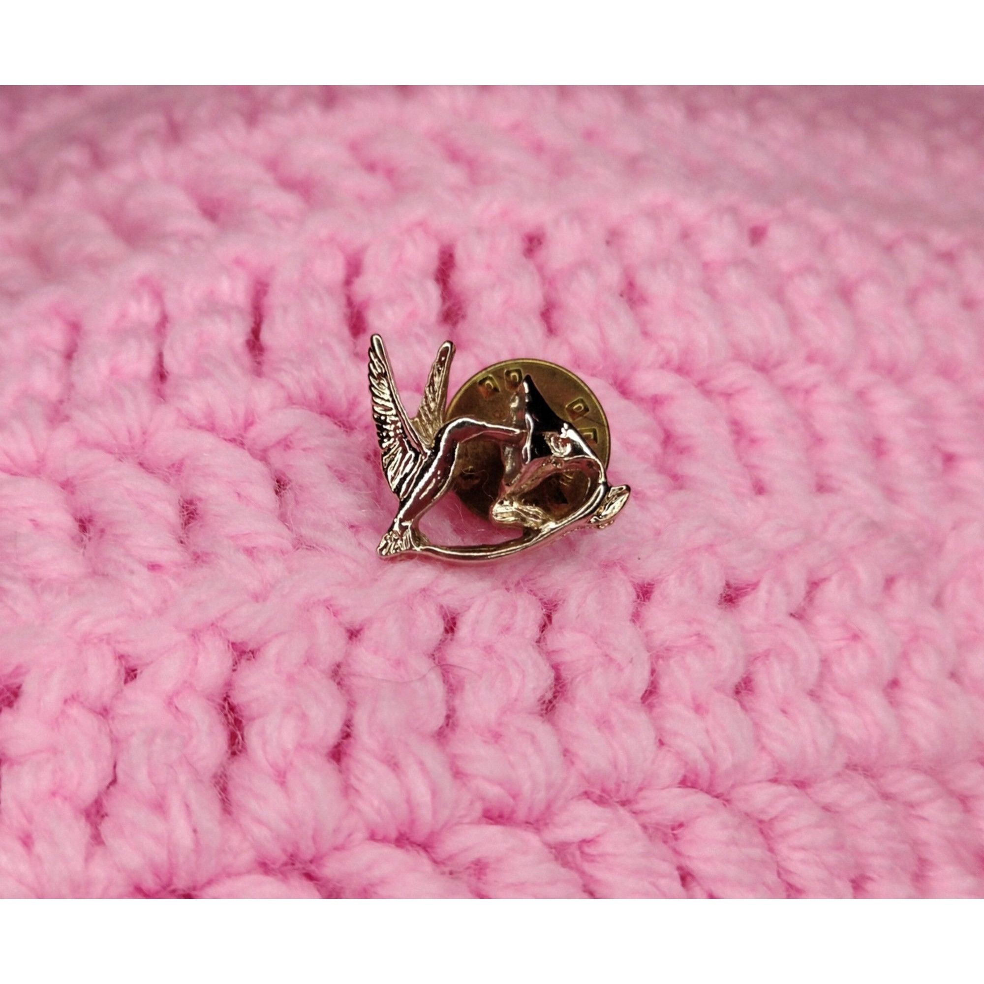 Vintage Ballou Regd Vintage Hummingbird Flower Lapel Pin Brooch Bird Size ONE SIZE - 11 Thumbnail