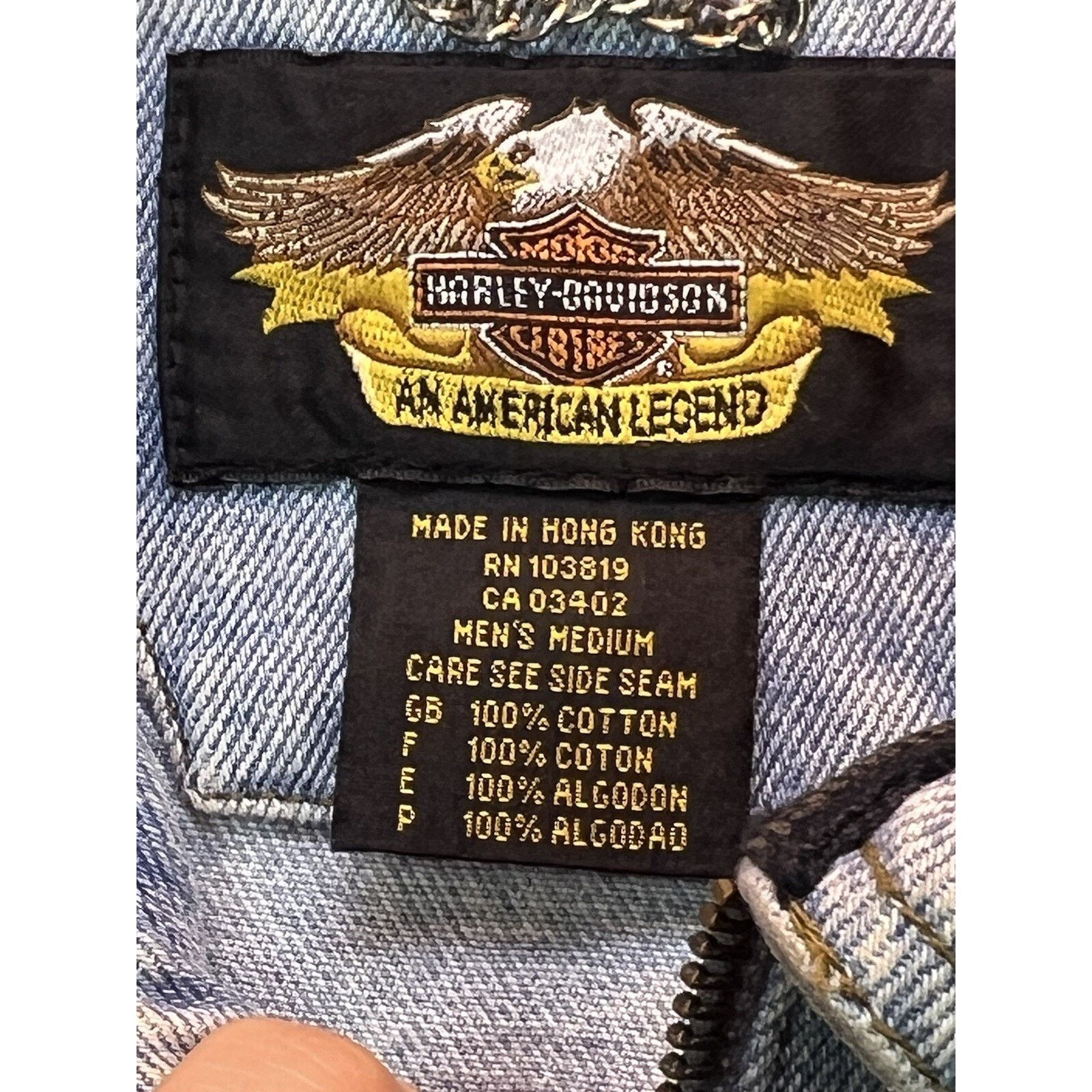 Harley Davidson Harley Davidson Jacket Men M Jean Trucker Big Logo Size US M / EU 48-50 / 2 - 4 Thumbnail