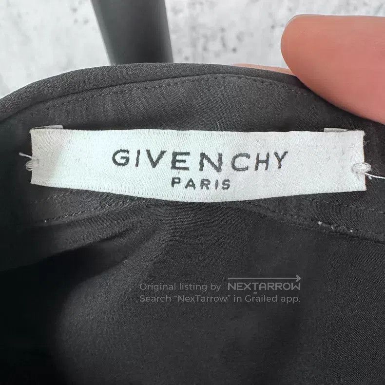Givenchy Givenchy Black Silk Long-Sleeve Shirt with 'Love' Embroide Size XS / US 0-2 / IT 36-38 - 5 Thumbnail