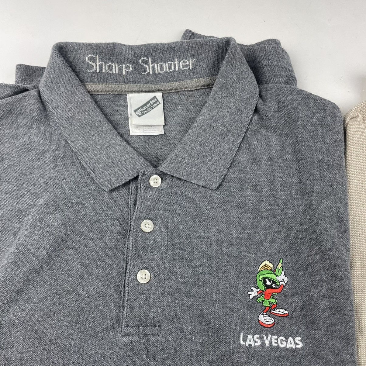 Warner Bros Lot Of 2 VTG Warner Bros Marvin Martian & Taz Polo Shirt XL Size US XL / EU 56 / 4 - 3 Thumbnail