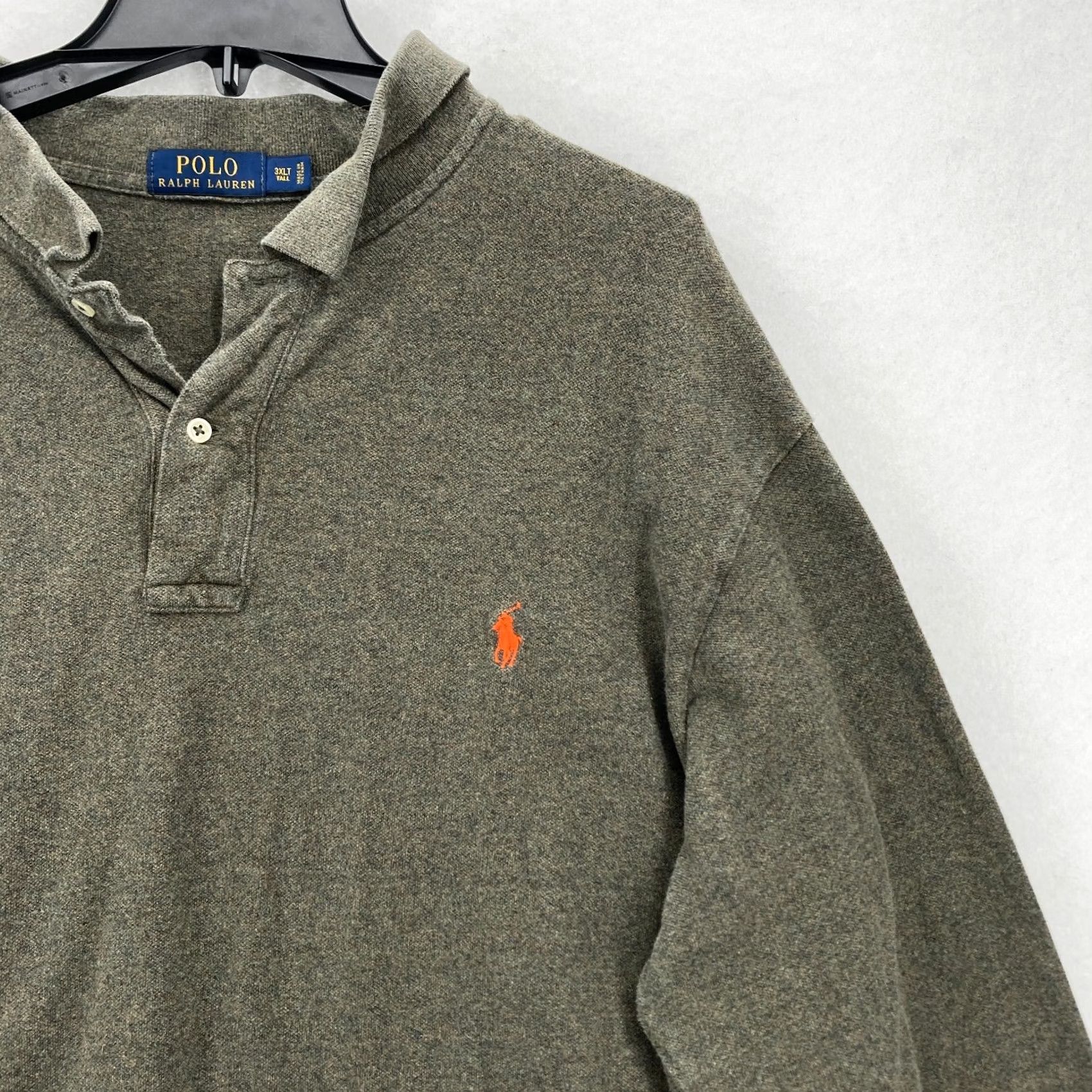 Polo Ralph Lauren Polo Ralph Lauren Polo Long Sleeve Shirt Mens 3XLT Green Logo Pony Casual Golf Shirt Size US XXL / EU 58 / 5 - 2 Thumbnail
