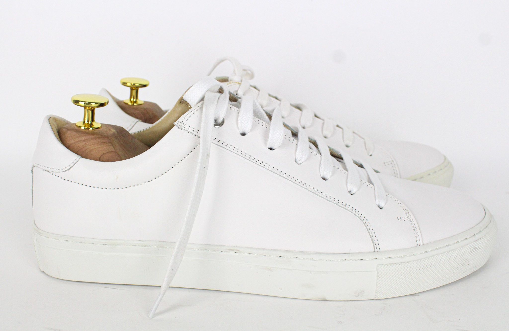 Suitsupply EU42 White Leather Laced Low-Top 72665 Size US 9 / EU 42 - 2 Thumbnail