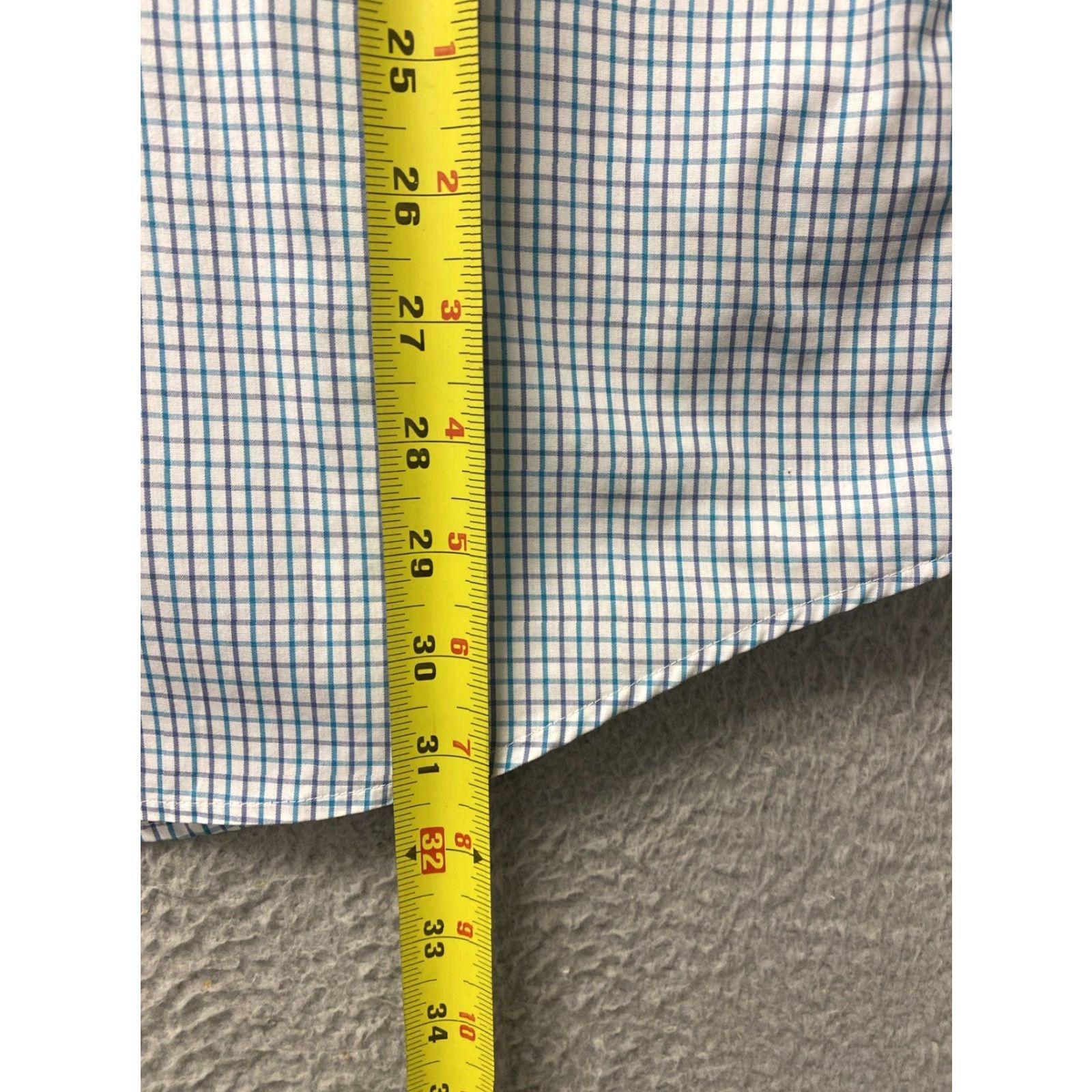 Banana Republic VINTAGE Banana Republic Men's Dress Shirt XL Blue Aqua Check Slim Fit Long Sleeve Button Down Cotton Casual Business Formal Women Size US XL / EU 56 / 4 - 7 Thumbnail