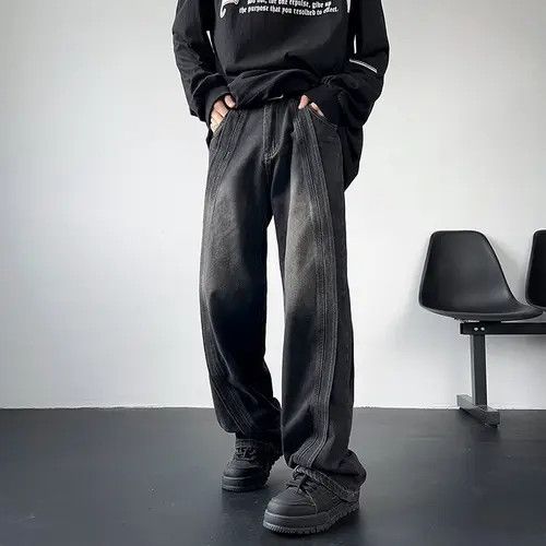 VIBE Patterned Black Denim Jeans Size US 30 / EU 46 - 5 Thumbnail