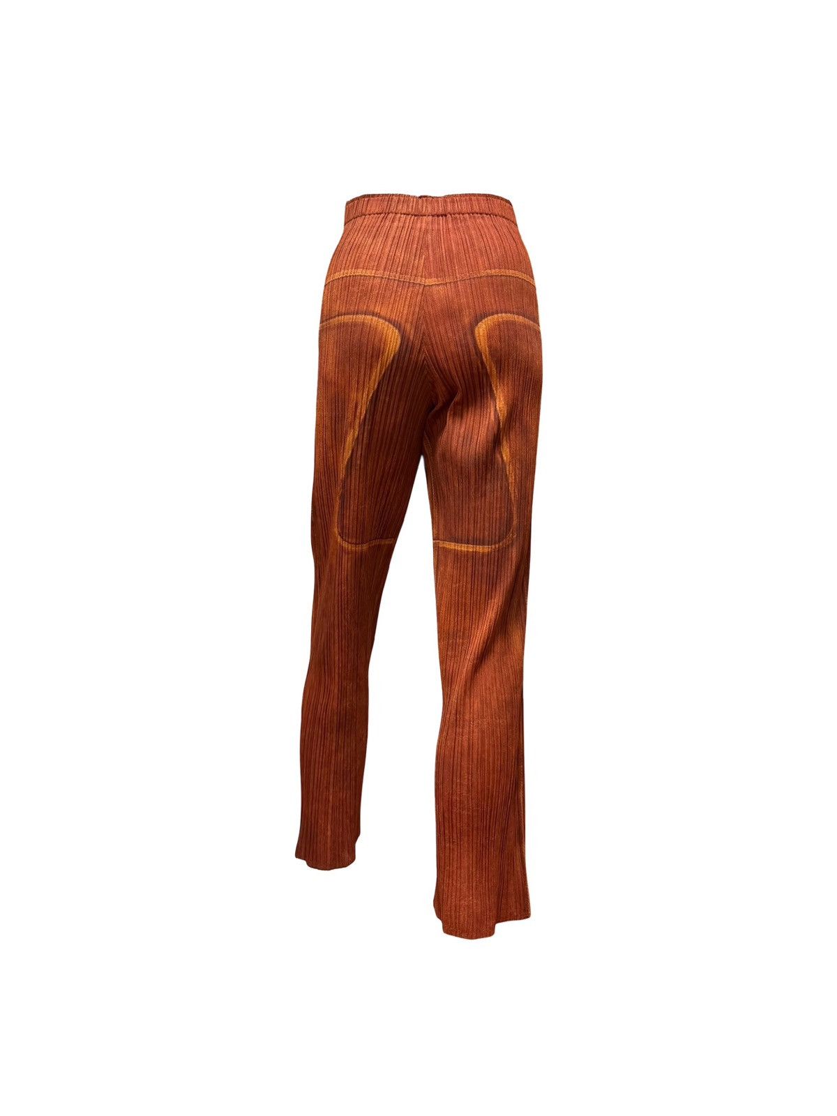 Pleats Please Issey Miyake PLEATS PLEASE ISSEY MIYAKE Denim Print Straight Leg Pants Size 27" / US 4 / IT 40 - 2 Thumbnail