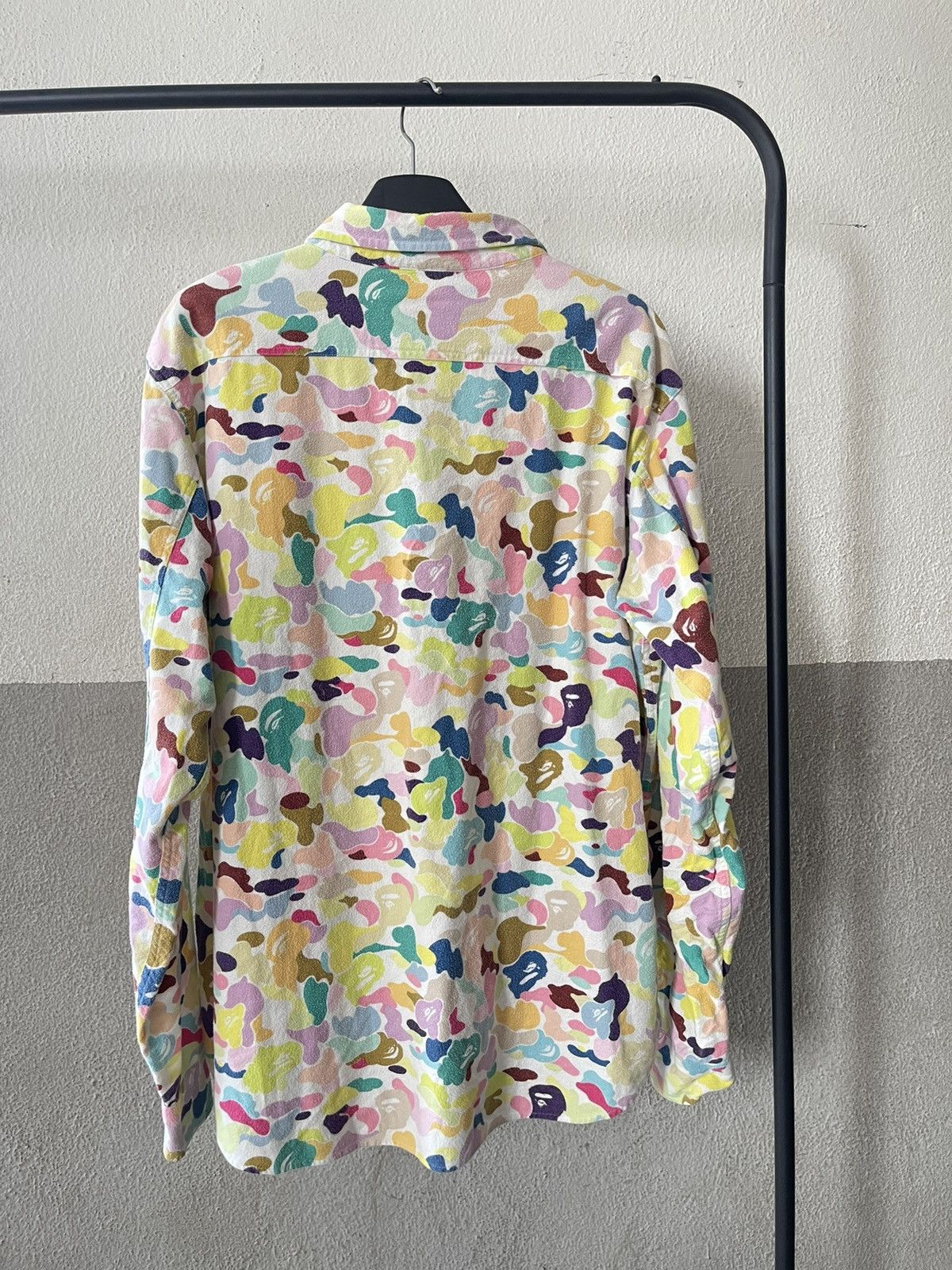 Bape OG Bape Multi Camo Longsleeve Button Shirt Size US XL / EU 56 / 4 - 2 Thumbnail