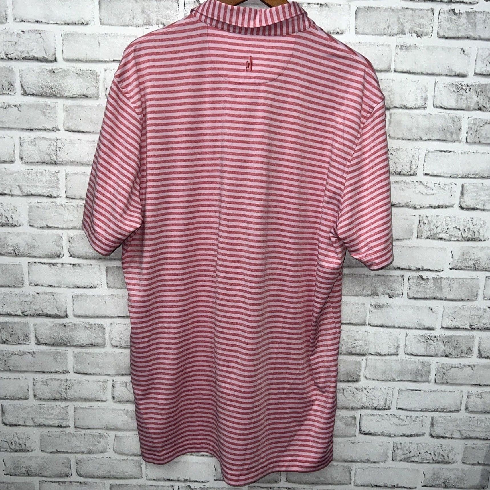 johnnie-O johnnie-O Polo Shirt Mens XL Pink Striped Polo Shirt XL Mens Pink Striped Pattern Size US XL / EU 56 / 4 - 5 Thumbnail