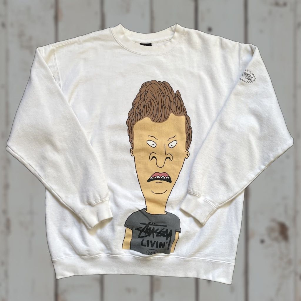 Vintage VINTAGE Stussy x Beavis & Butthead MTV Mike Judge Sweatshirt Size US M / EU 48-50 / 2 - 1 Thumbnail