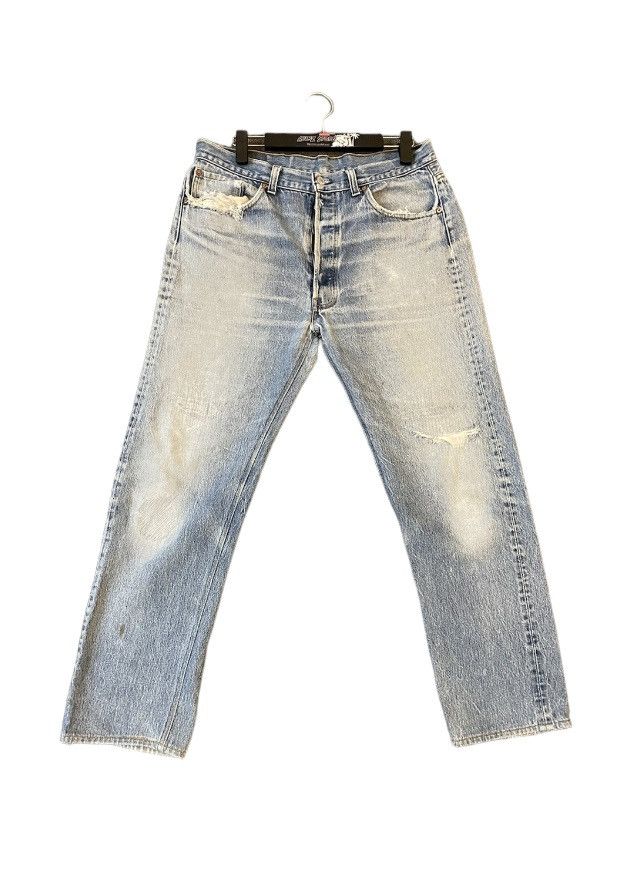 Levi's Vintage Clothing Vintage 90s Faded Distressed Levi’s 501 Jeans Size US 34 / EU 50 - 1 Thumbnail