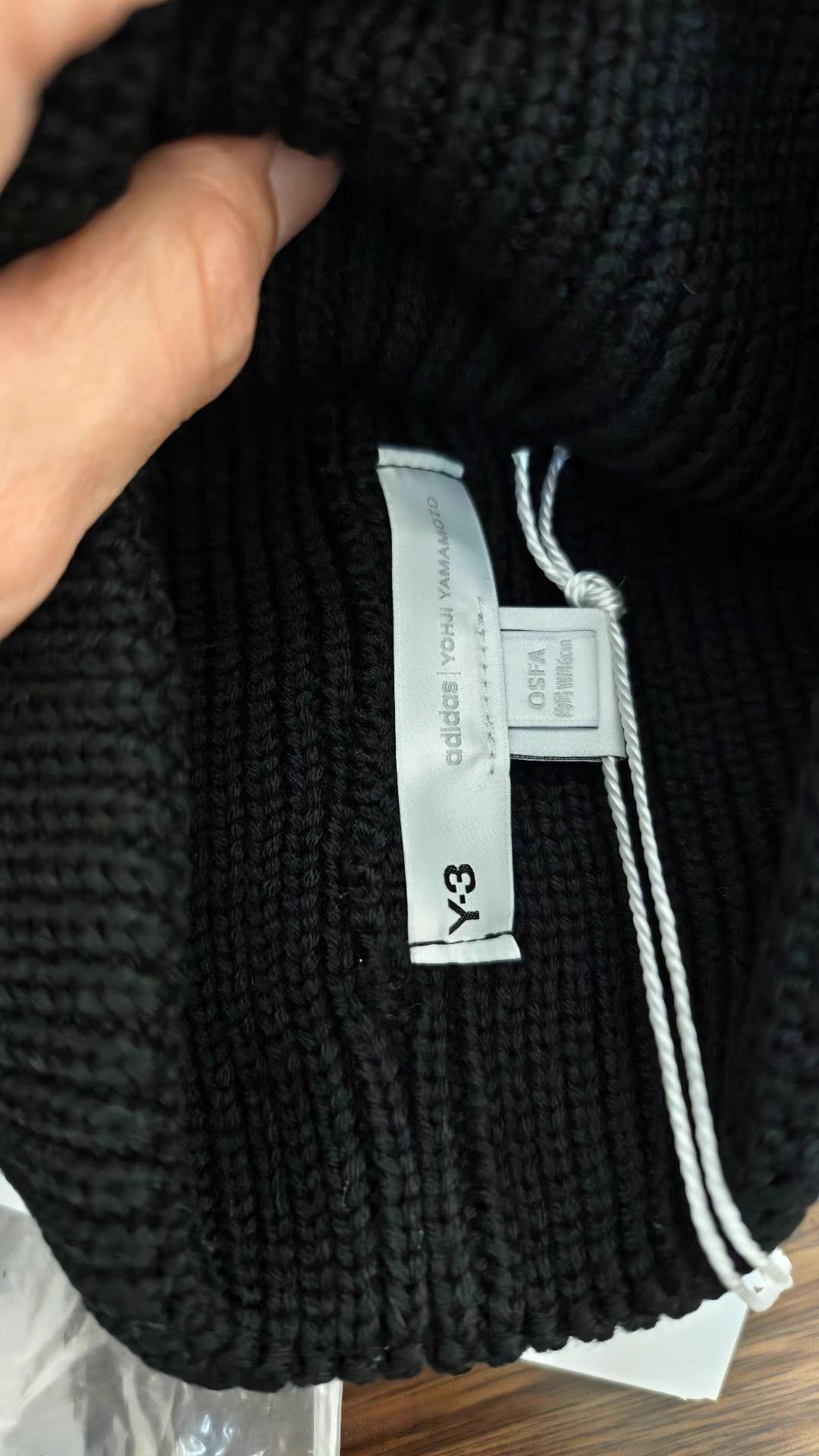 Y-3 Y-3 Black Pure Wool Beanie K8 Size ONE SIZE - 3 Thumbnail