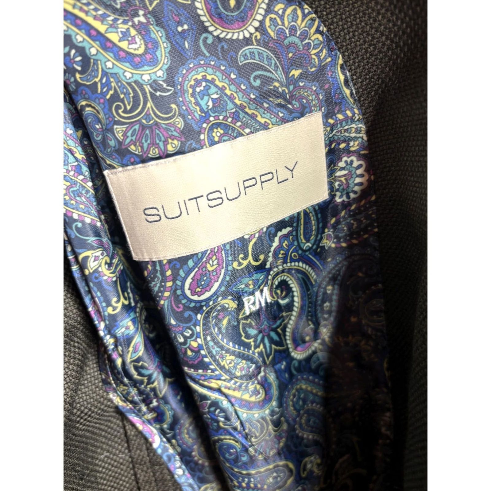 Suitsupply Suitsupply Blazer Mens 38 Gray Wool La Spalla 2 Button Jacket Sport Coat Paisley Size 38R - 6 Thumbnail