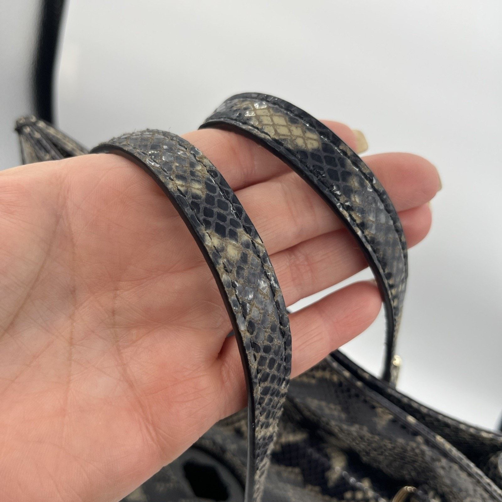 Kate Spade Kate Spade Grey Beige Snake Effect Leather South Kensington Size ONE SIZE - 16 Thumbnail