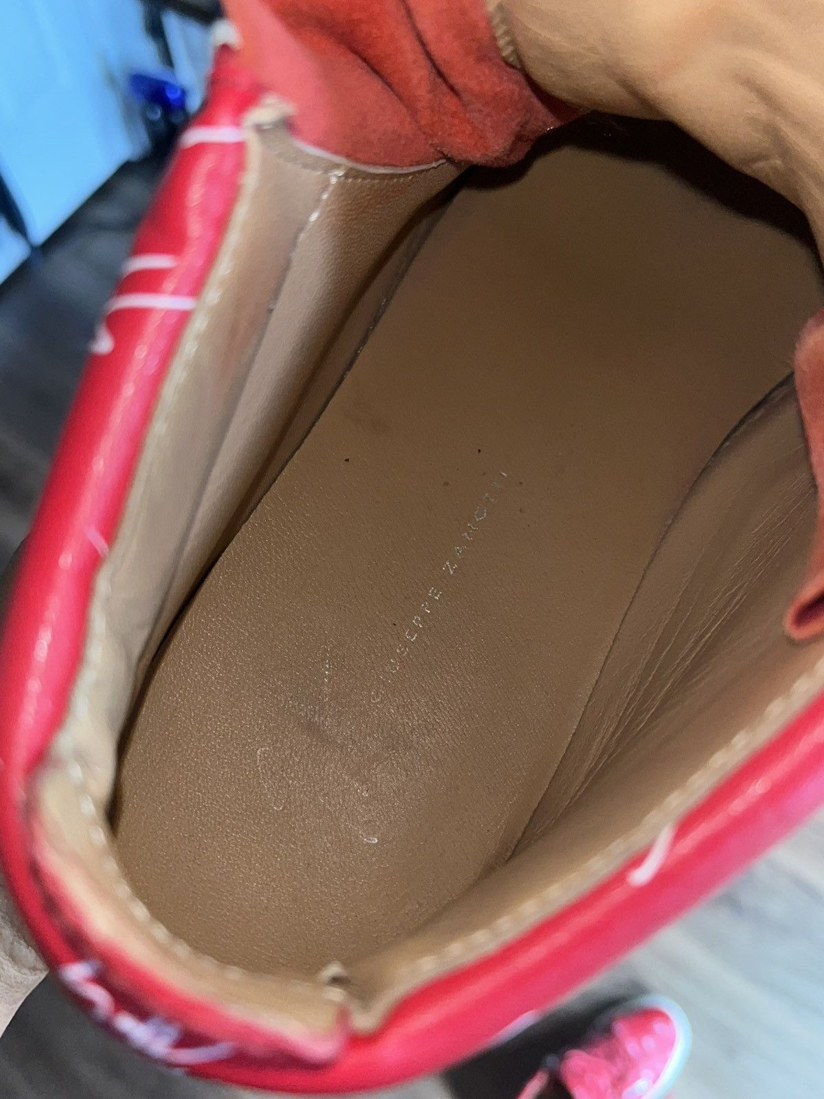 Giuseppe Zanotti Giuseppe Zanotti Shoing Trend High Top Trainer Red Size 42.5 Size US 9 / EU 42 - 6 Thumbnail