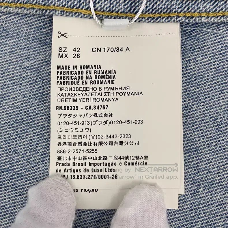 Prada Prada Blue destruction design triangle cotton suspender de Size S / US 4 / IT 40 - 8 Thumbnail