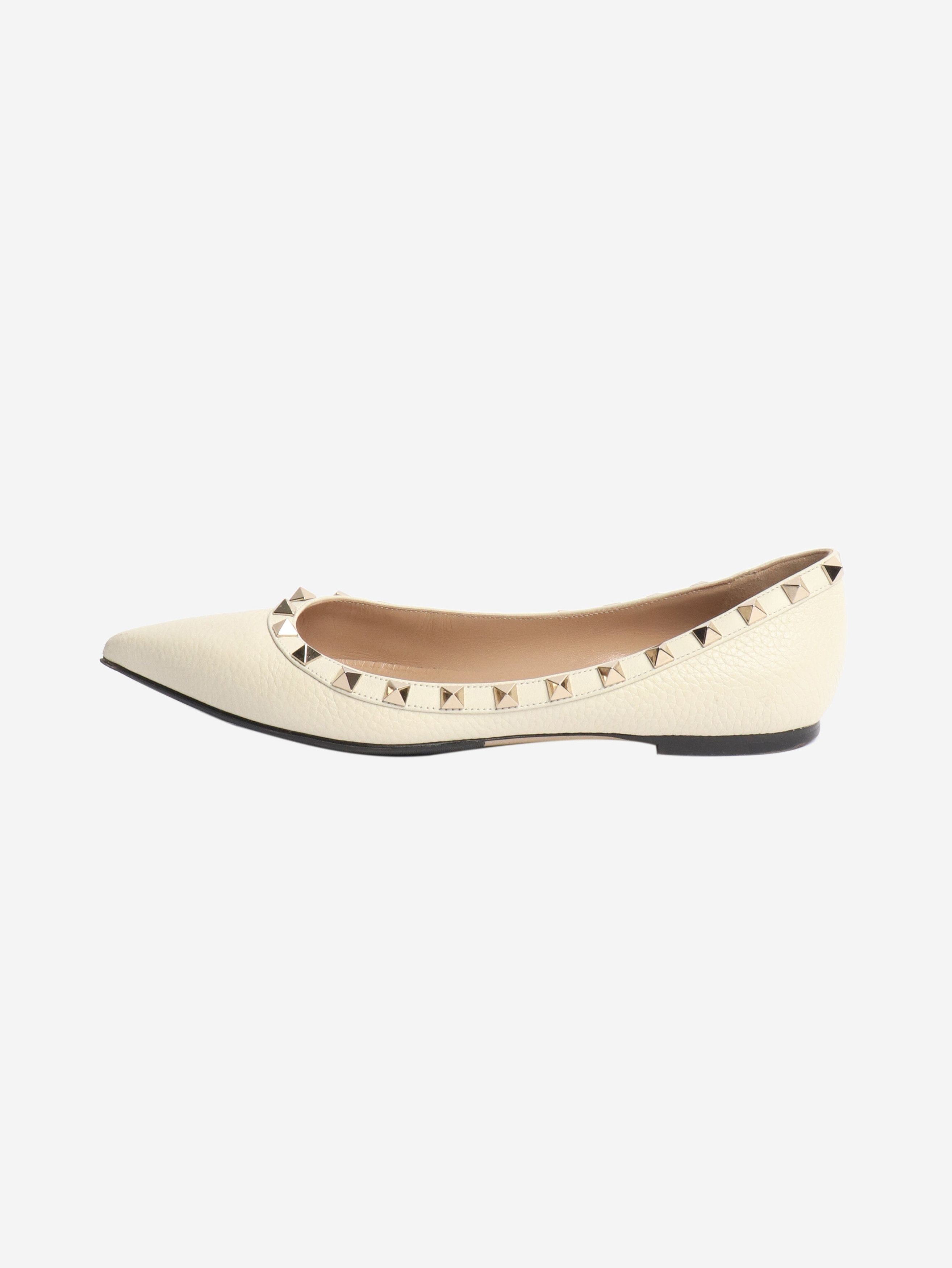 Other Cream rockstud flats - EU 38 Size US 7 / IT 37 - 1 Thumbnail