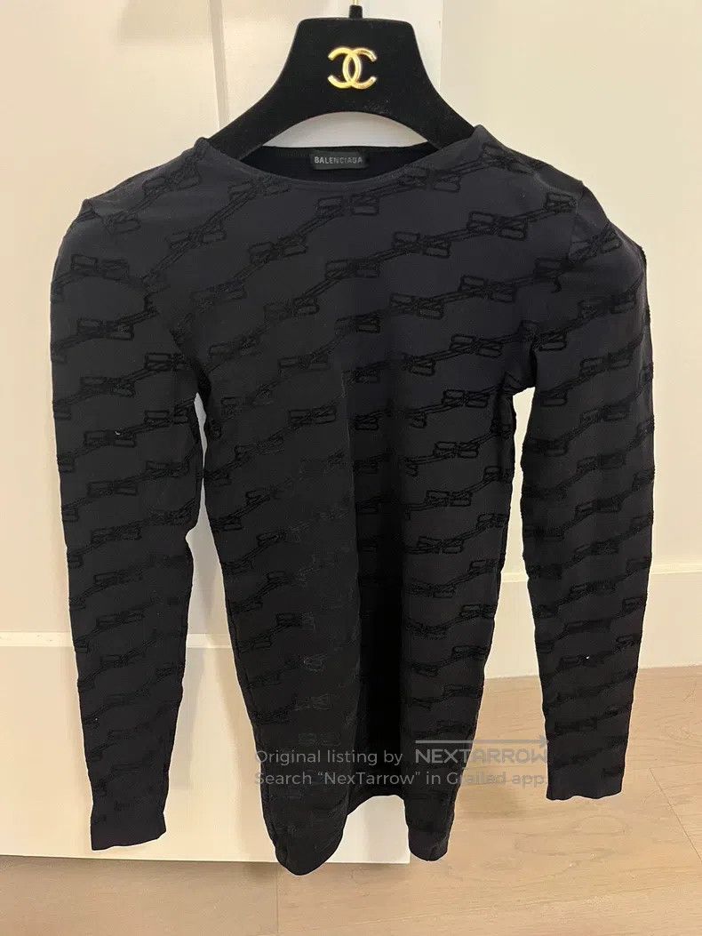 Balenciaga Balenciaga Monogram Black Classic BB Long Sleeve Super Tig Size M / US 6-8 / IT 42-44 - 5 Thumbnail