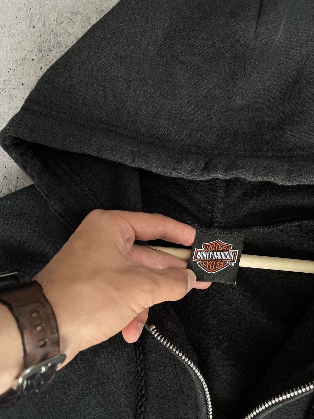 Harley Davidson × Vintage Crazy Vintage Harley Davidson Hoodie Zip Up XXL Size US XXL / EU 58 / 5 - 9 Thumbnail