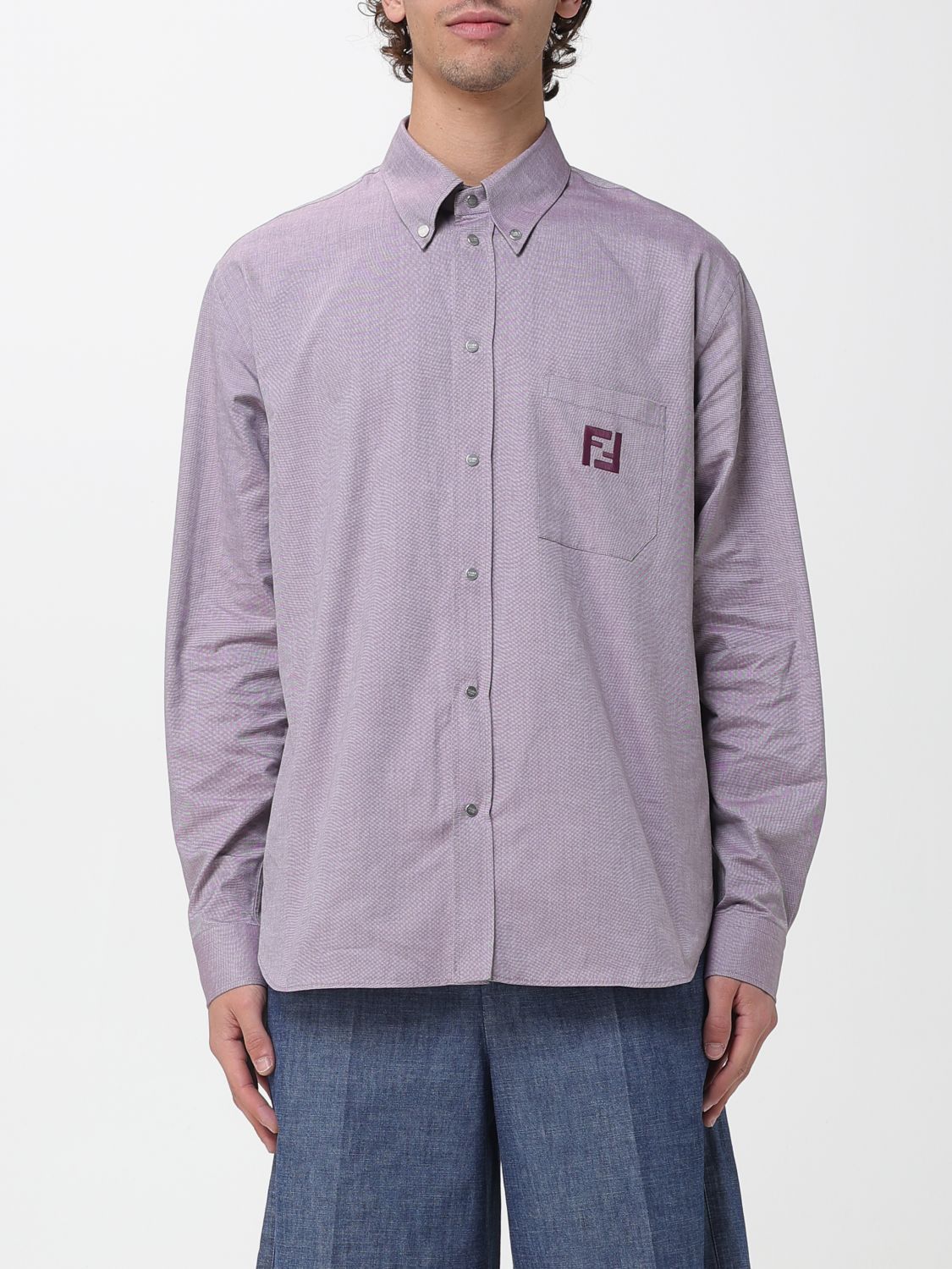 Fendi Shirt Men Violet