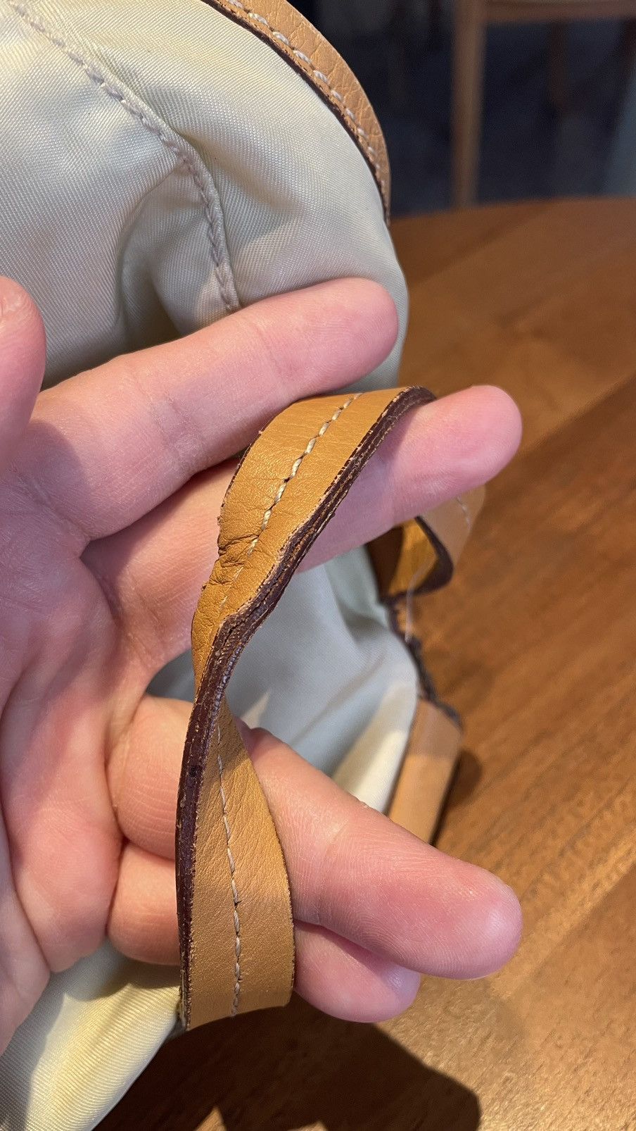 Prada × Vintage Prada Sport Cream Ivory Brown Nylon Leather Size ONE SIZE - 13 Thumbnail