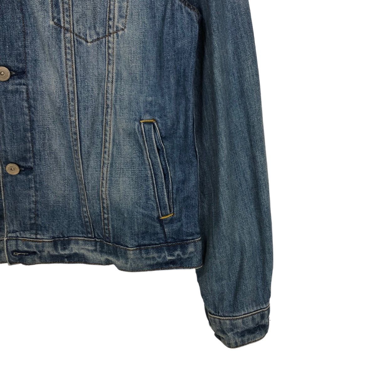 Japanese Brand EARTH MUSIC & ECOLOGY DENIM TRUCKER JACKET ISSEY MIYAKE Size M / US 6-8 / IT 42-44 - 4 Thumbnail