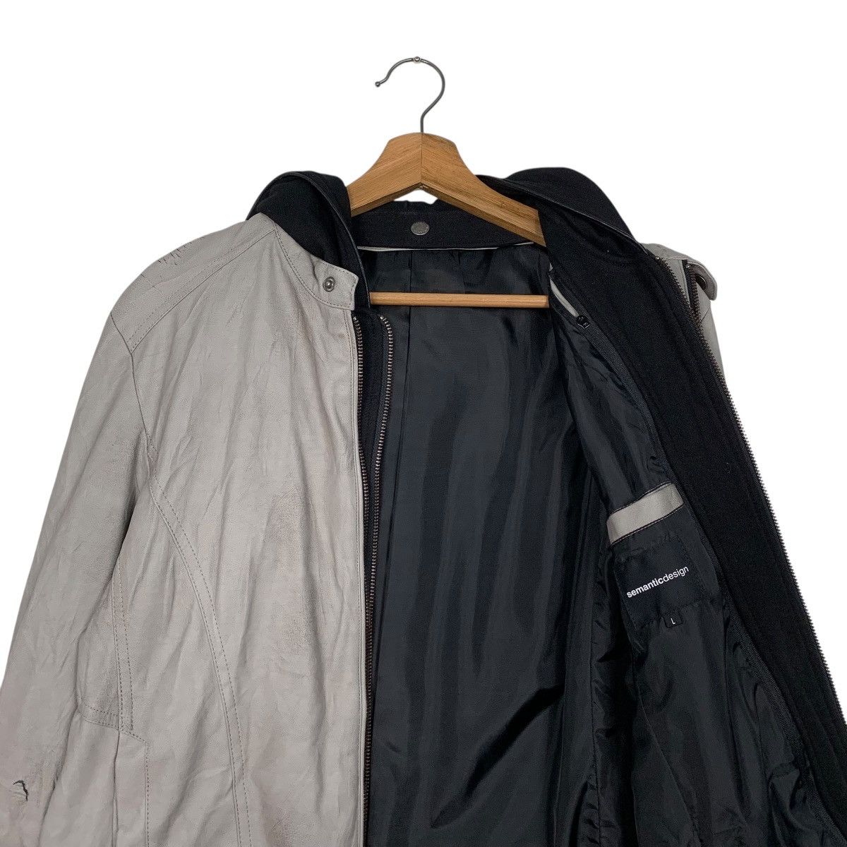 semanticdesign Semantic Design Hooded Synthetic Leather Jacket Size US S / EU 44-46 / 1 - 11 Thumbnail