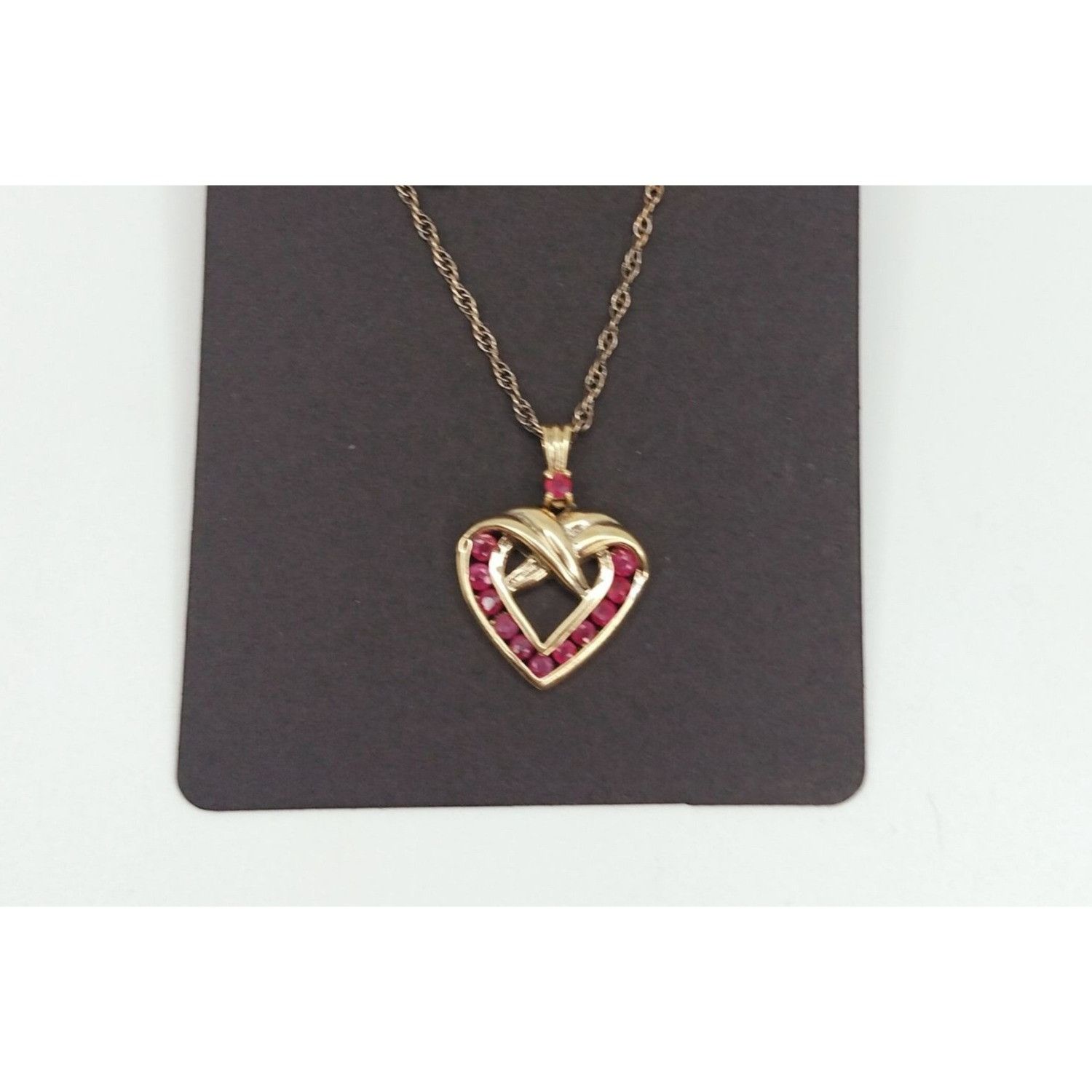 Vintage Danbury Mint Vermeil Necklace Genuine Ruby 14k Gold / Sterli Size ONE SIZE - 1 Thumbnail