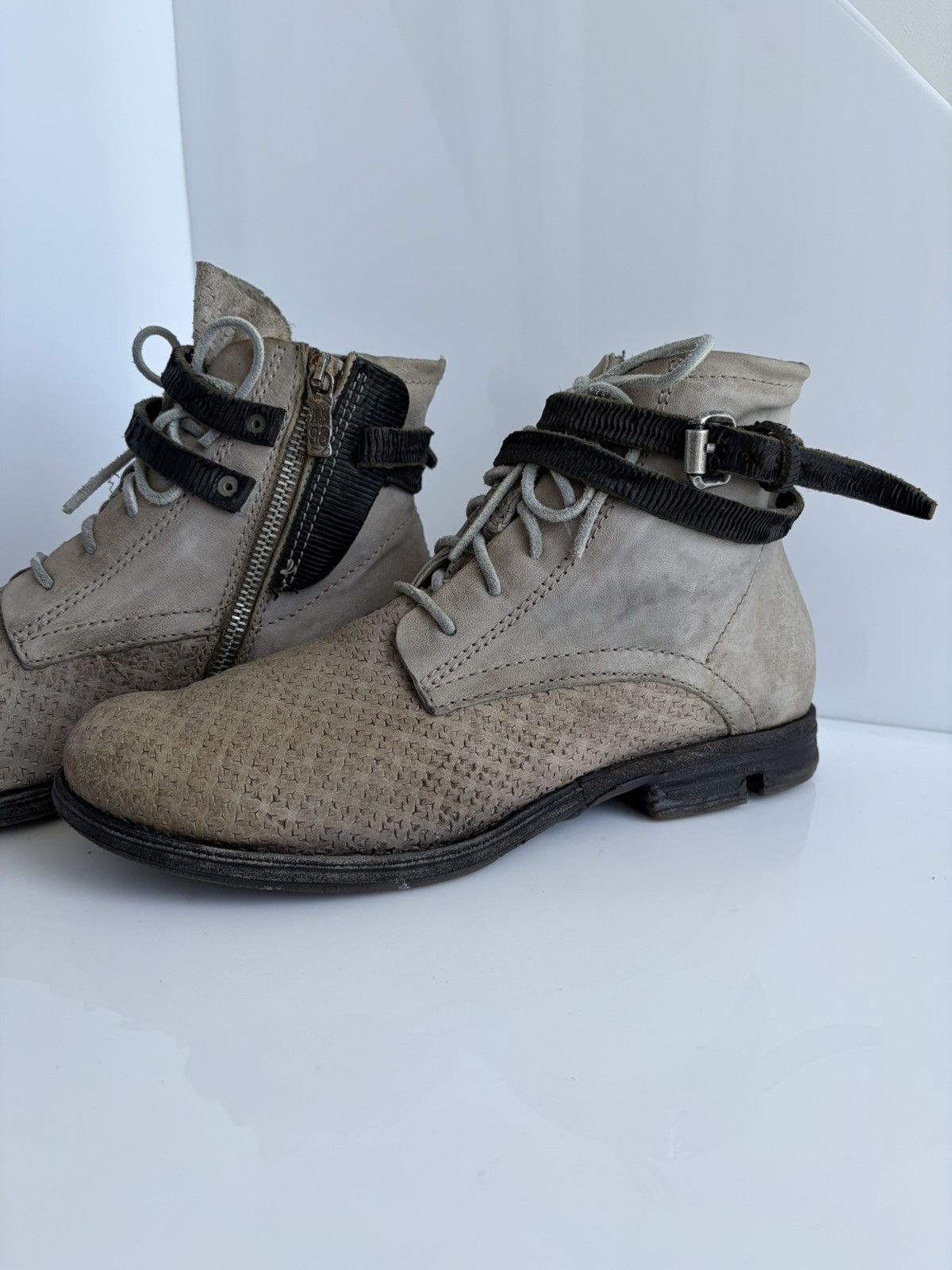 A.S.98 A.S. 98 Airstep Distressed Biker Guidi Buckle Ankle Boots Size US 8 / EU 41 - 6 Thumbnail