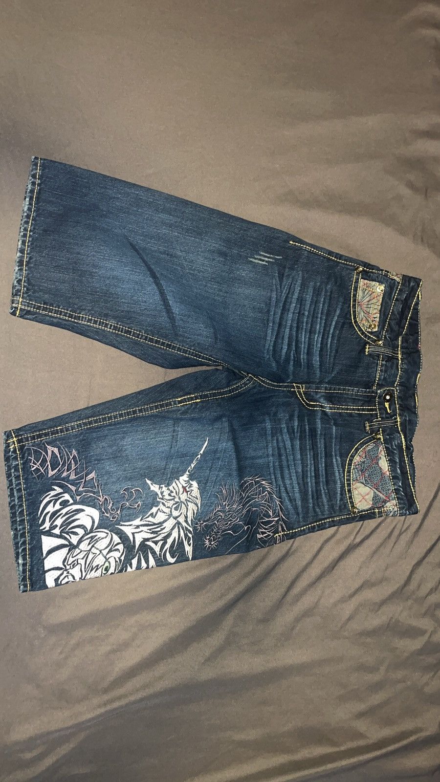 Japanese Brand × Vintage Evangelion Nishiki Jean shorts Size US 32 / EU 48 - 1 Thumbnail