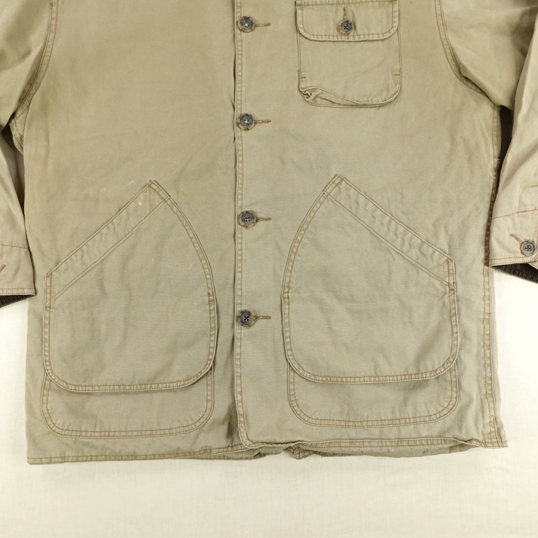 Gap VINTAGE Gap Jacket Medium Tan Corduroy Collar Field Chore Barn Coat Flannel Quilt Lined Size US M / EU 48-50 / 2 - 3 Thumbnail