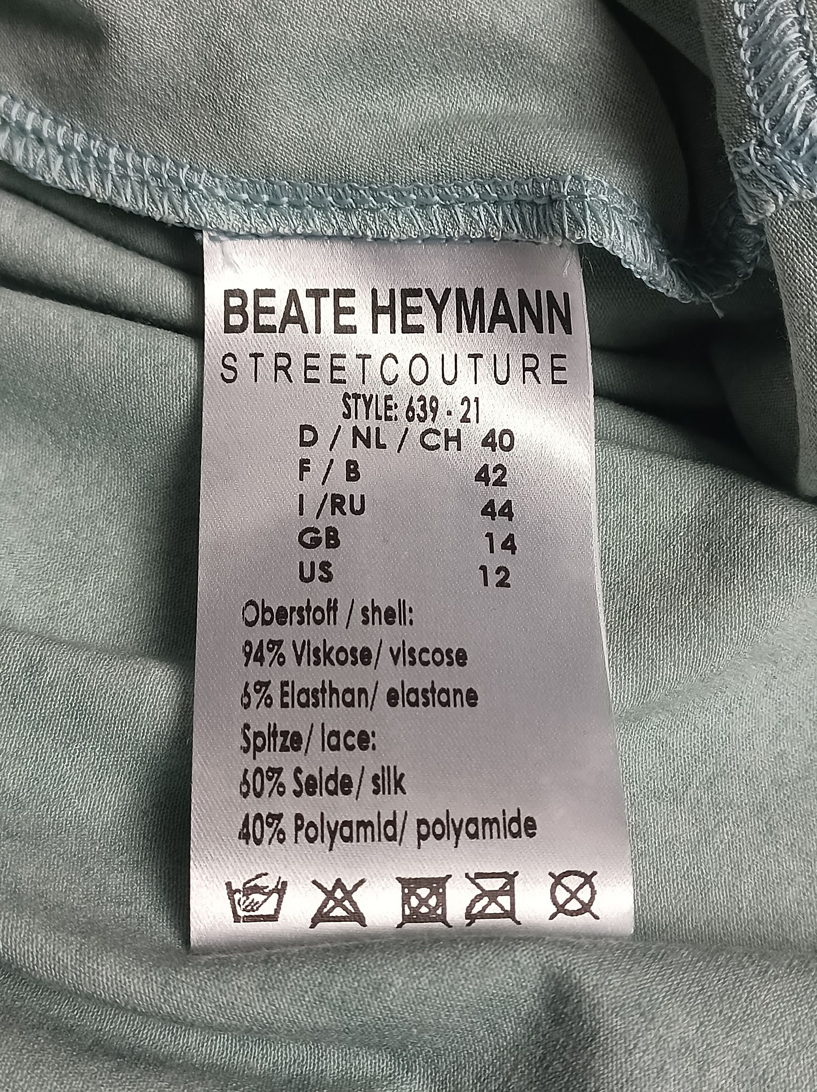 Other Beate Heymann Street Couture Turquoise Dress EU40 US12 Size L / US 10 / IT 46 - 10 Thumbnail