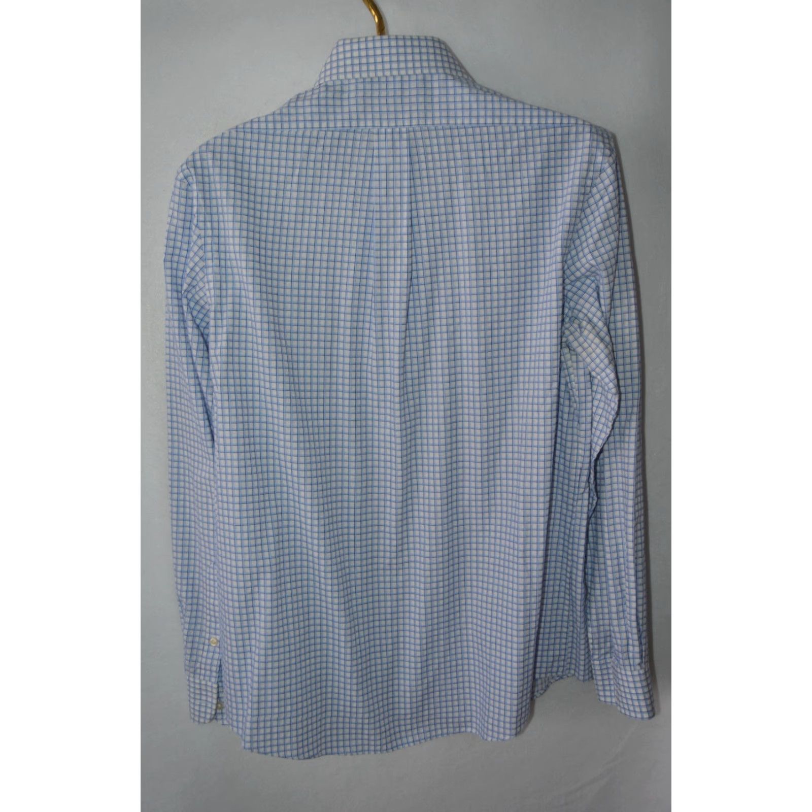 Chaps Chaps Slim Fit Shirt 16 Blue Check Cotton Blend Dress Shirt Long Sleeve Button Collared 34/35 Mens Size US L / EU 52-54 / 3 - 2 Thumbnail