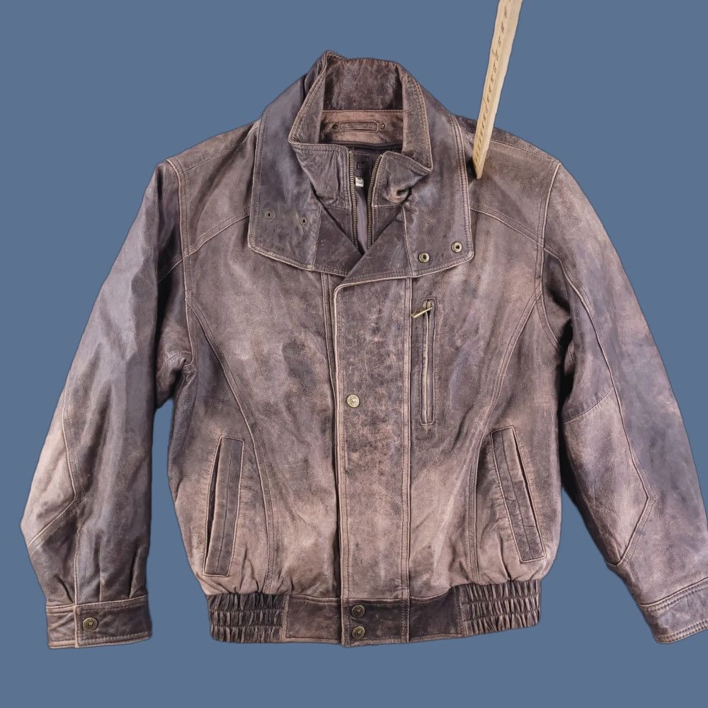 Vintage Wilson Leather Jacket Mens M Brown Biker Western Cowboy Jacket Mens Brown Leather Size US M / EU 48-50 / 2 - 1 Thumbnail