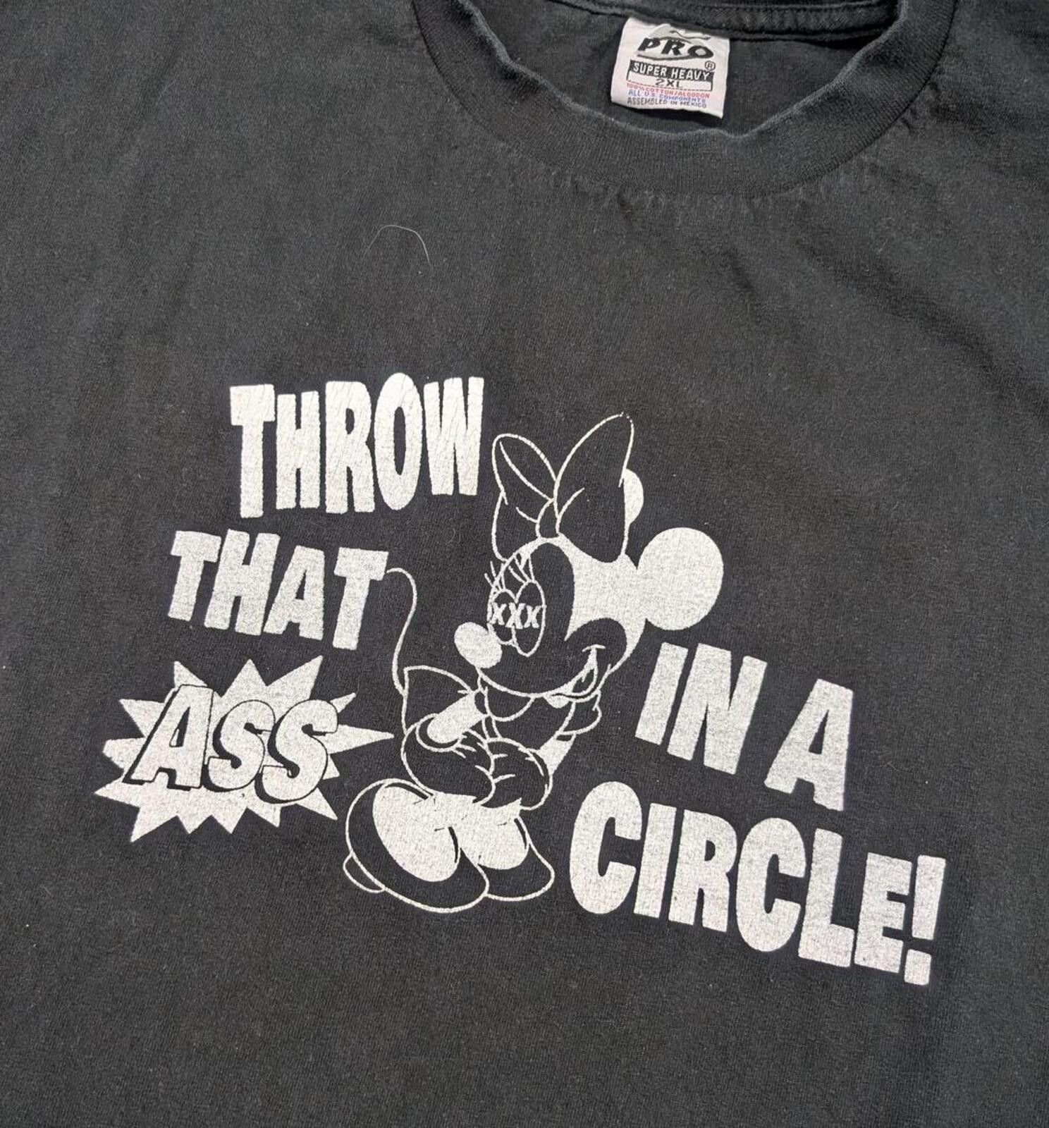 Disney Vintage Y2K Minnie Mouse Parody Throw That A$$ T-shirt Size US XXL / EU 58 / 5 - 2 Thumbnail