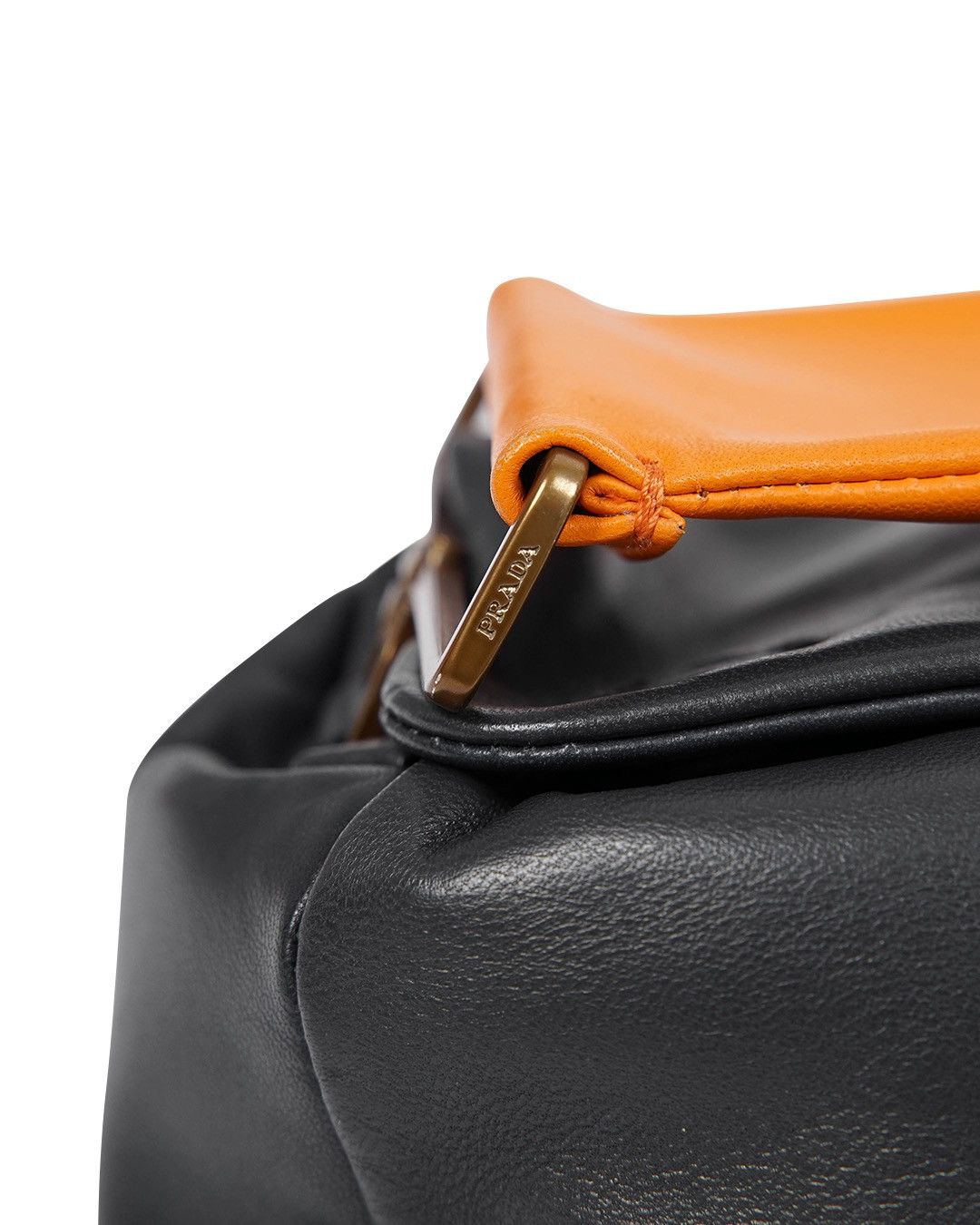 Prada Prada S/S2001 Leather Rectangle Bag in Black/Orange Size ONE SIZE - 7 Thumbnail